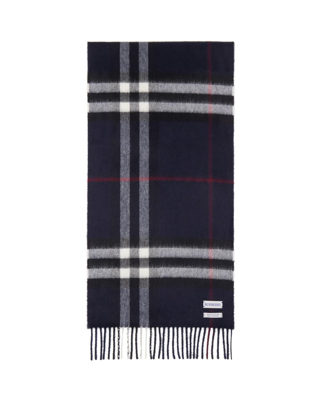 Burberry Blue Check Cashmere Scarf for men
