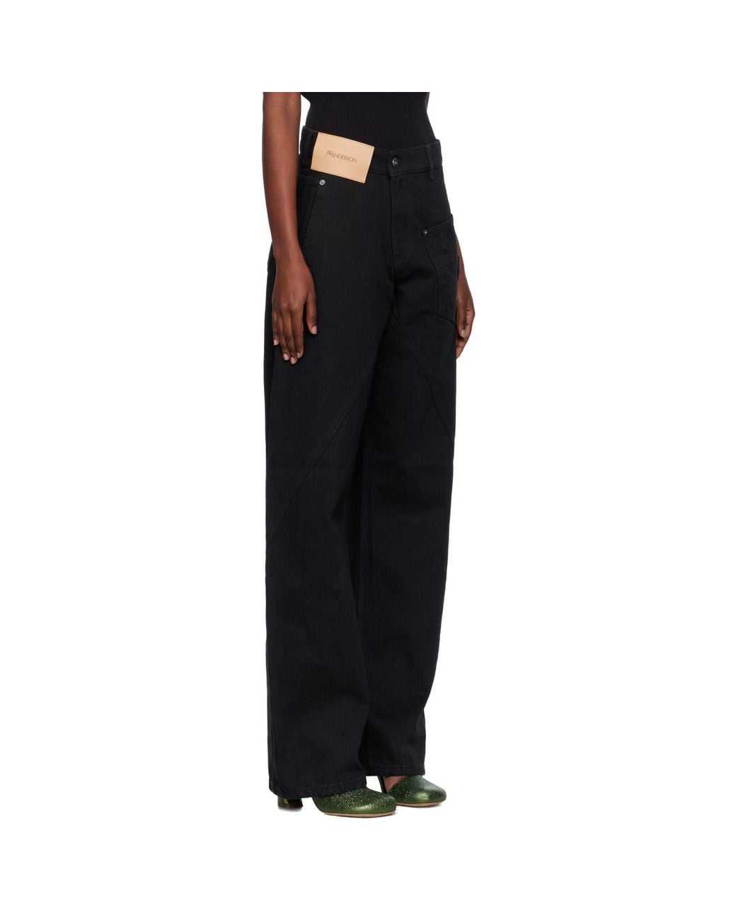 J.W. Anderson Black Twisted Workwear Jeans