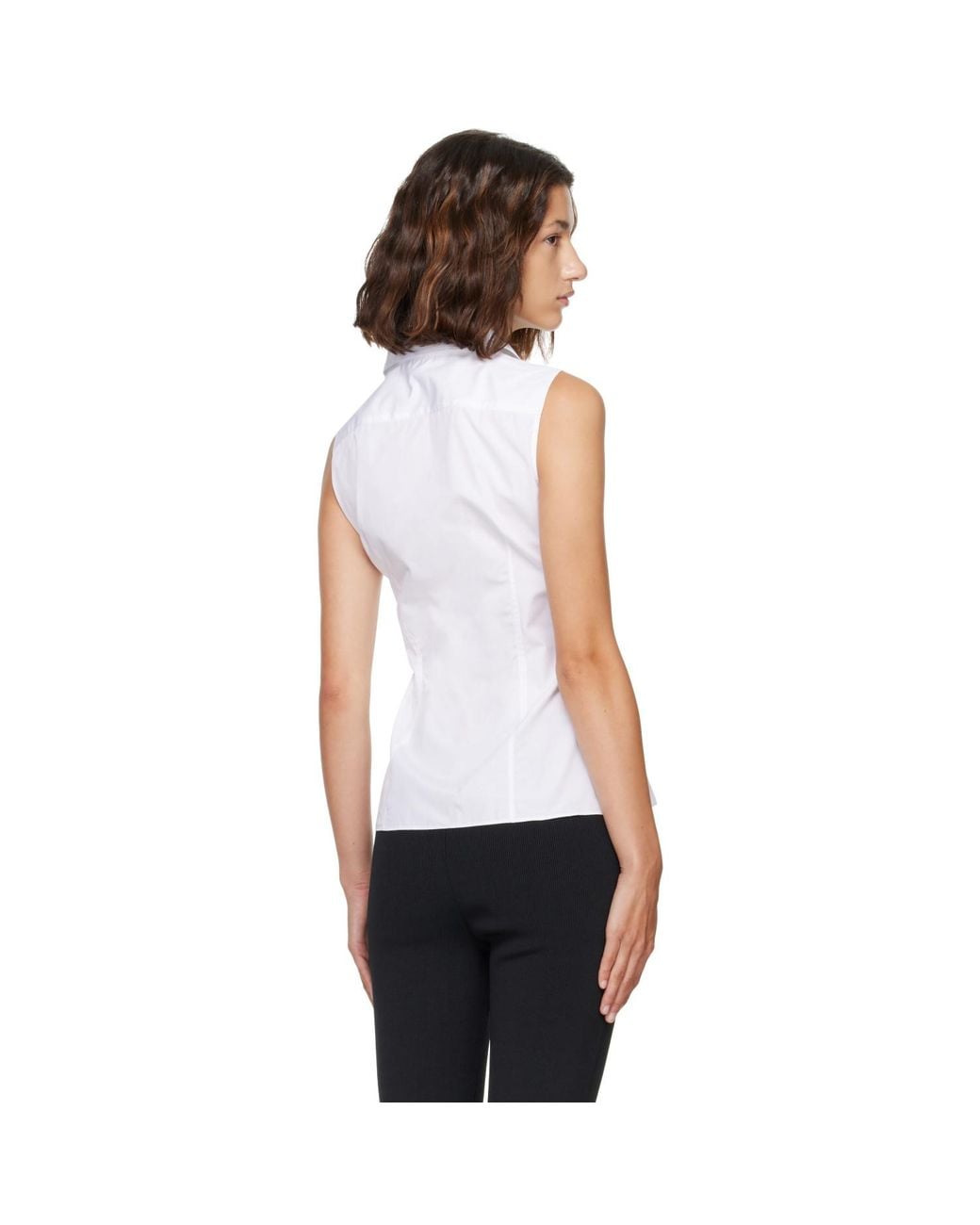 Flore Flore White Rosie Sleeveless Shirt