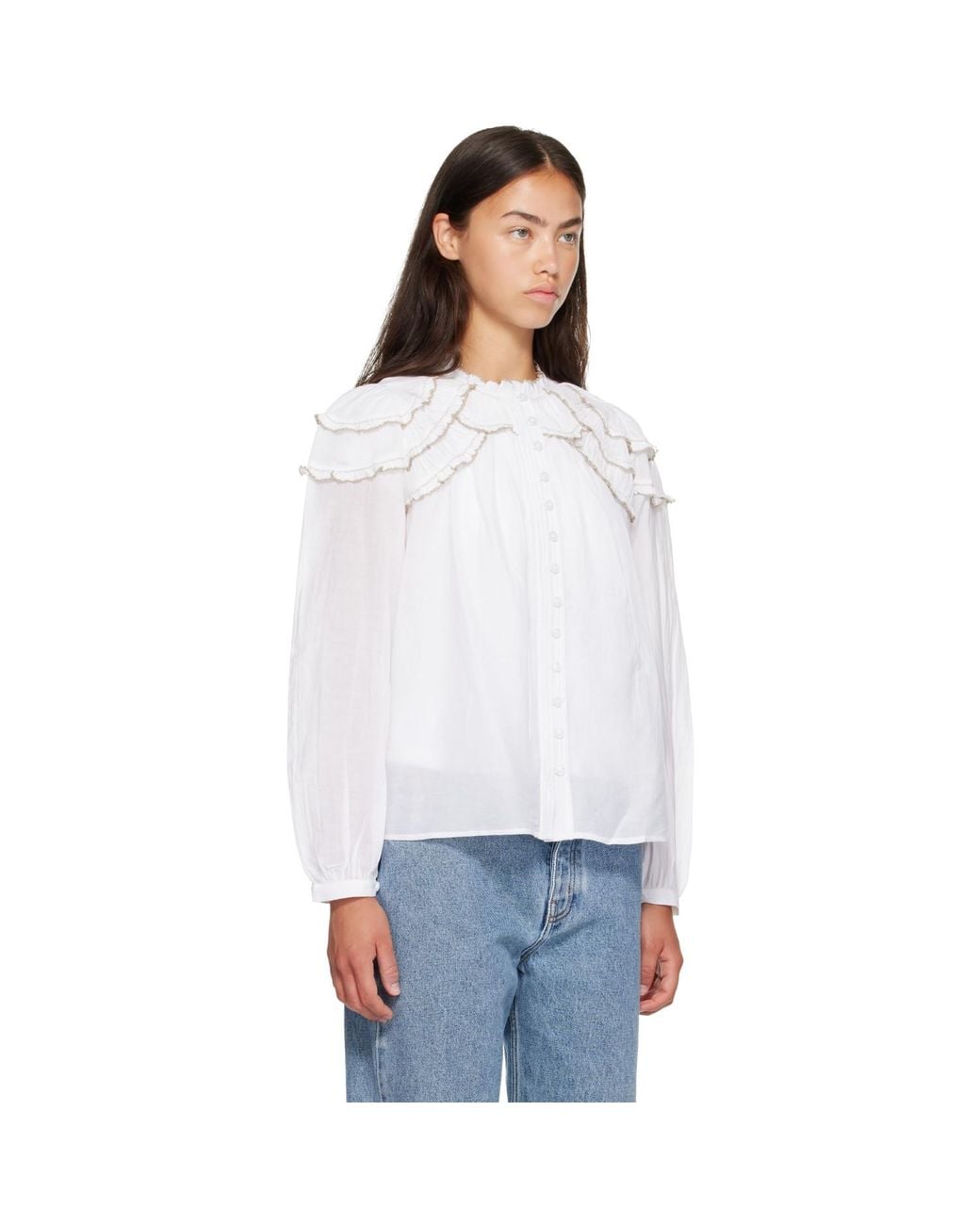 Isabel Marant White Christa Blouse