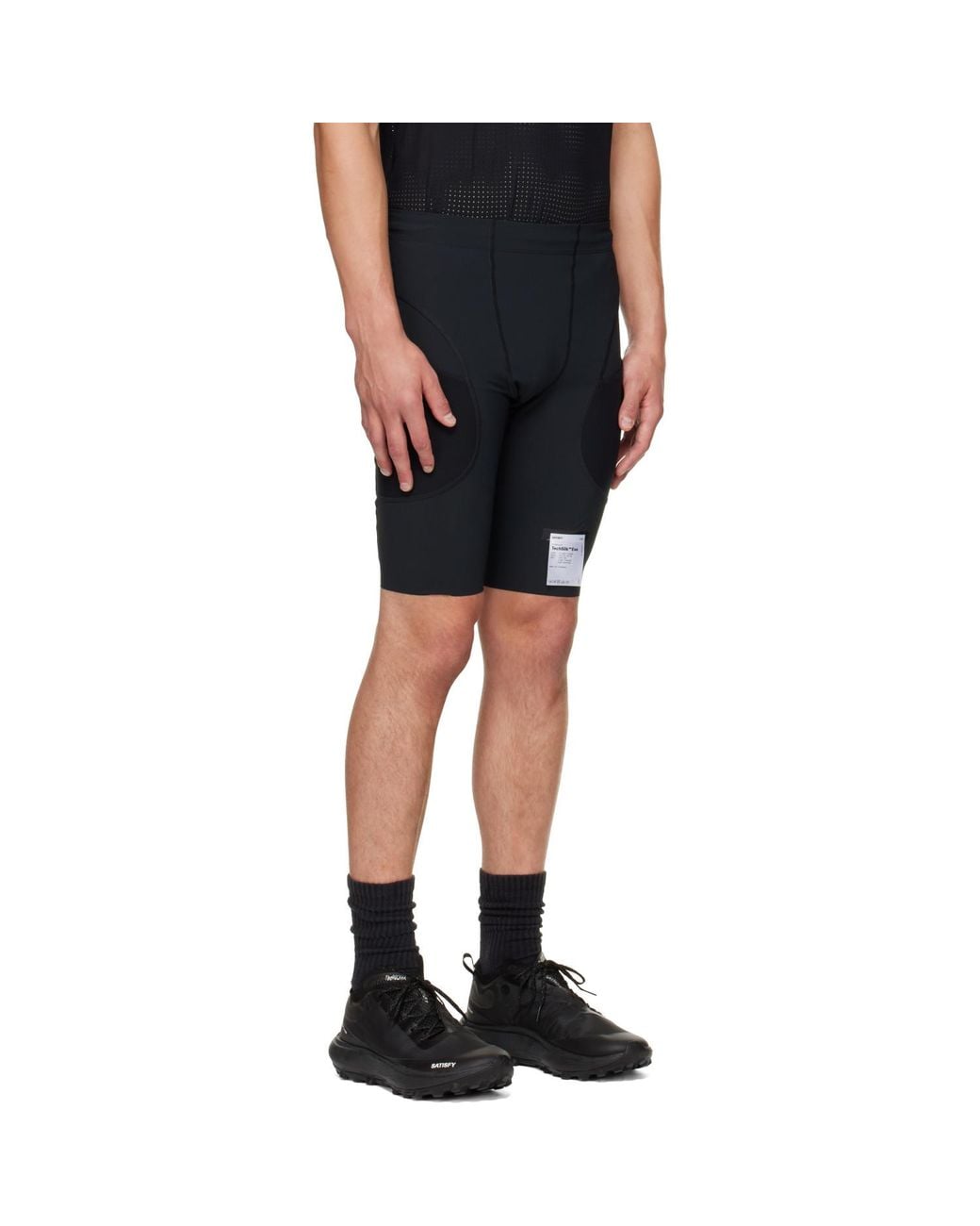 Satisfy Black Techsilk Evo 9 Running Shorts for men