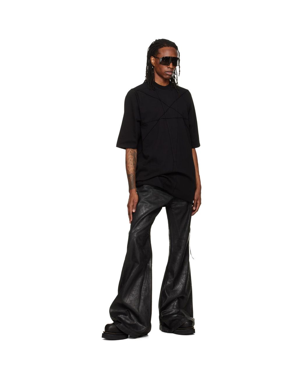 Rick Owens Black Tower Bolan Bootcut Jeans for men