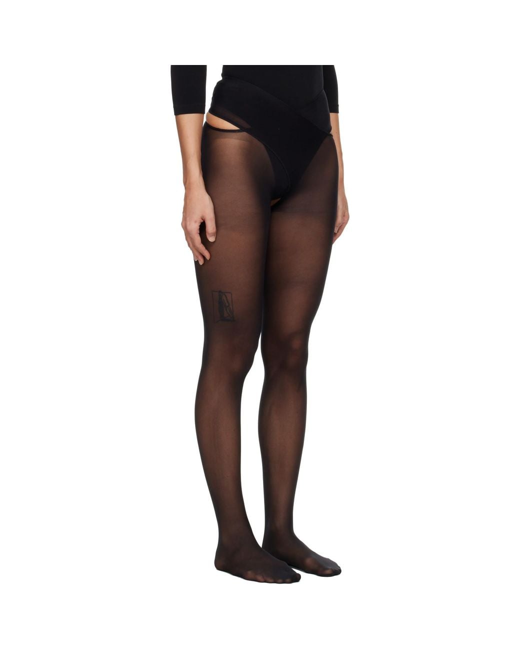 Wolford Black Individual 12 Stay-Hip Tights