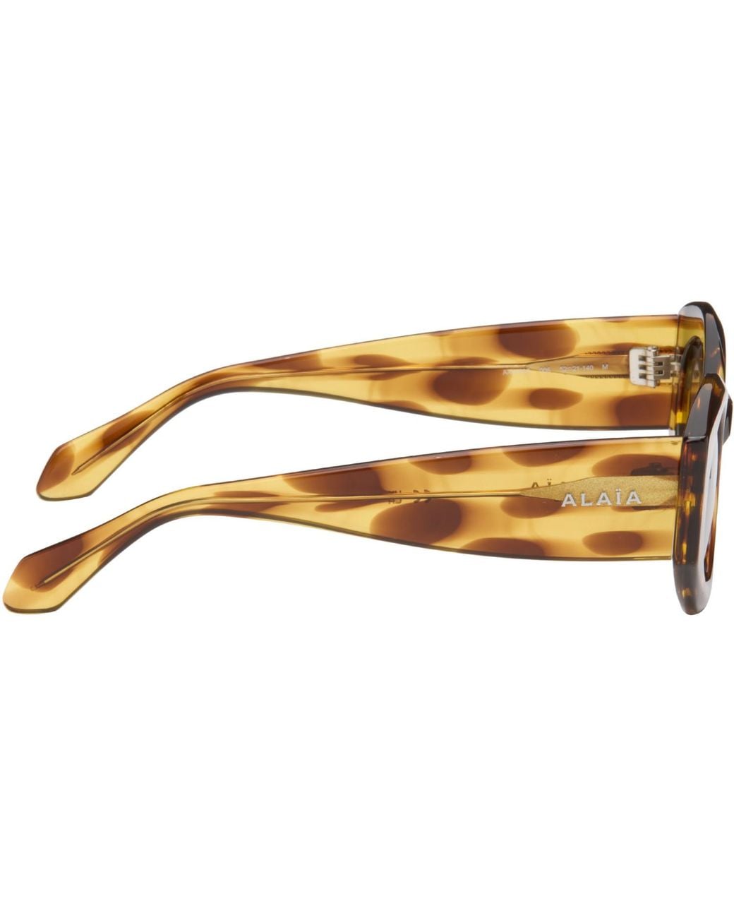 Alaïa Brown Tortoiseshell Oval Sunglasses