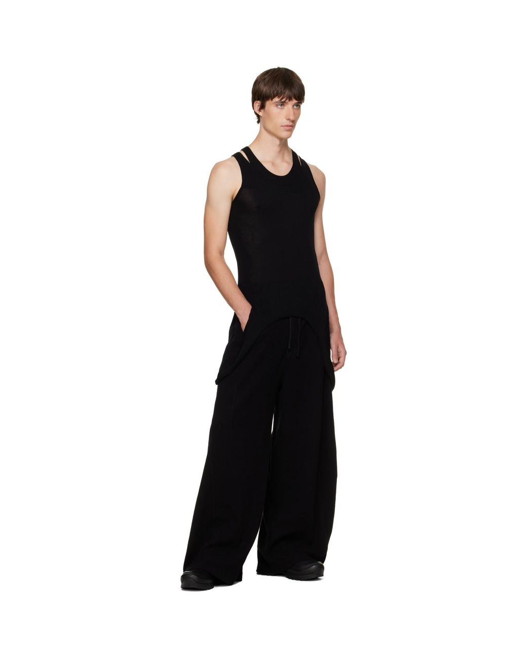Julius Black Droid Tank Top for men