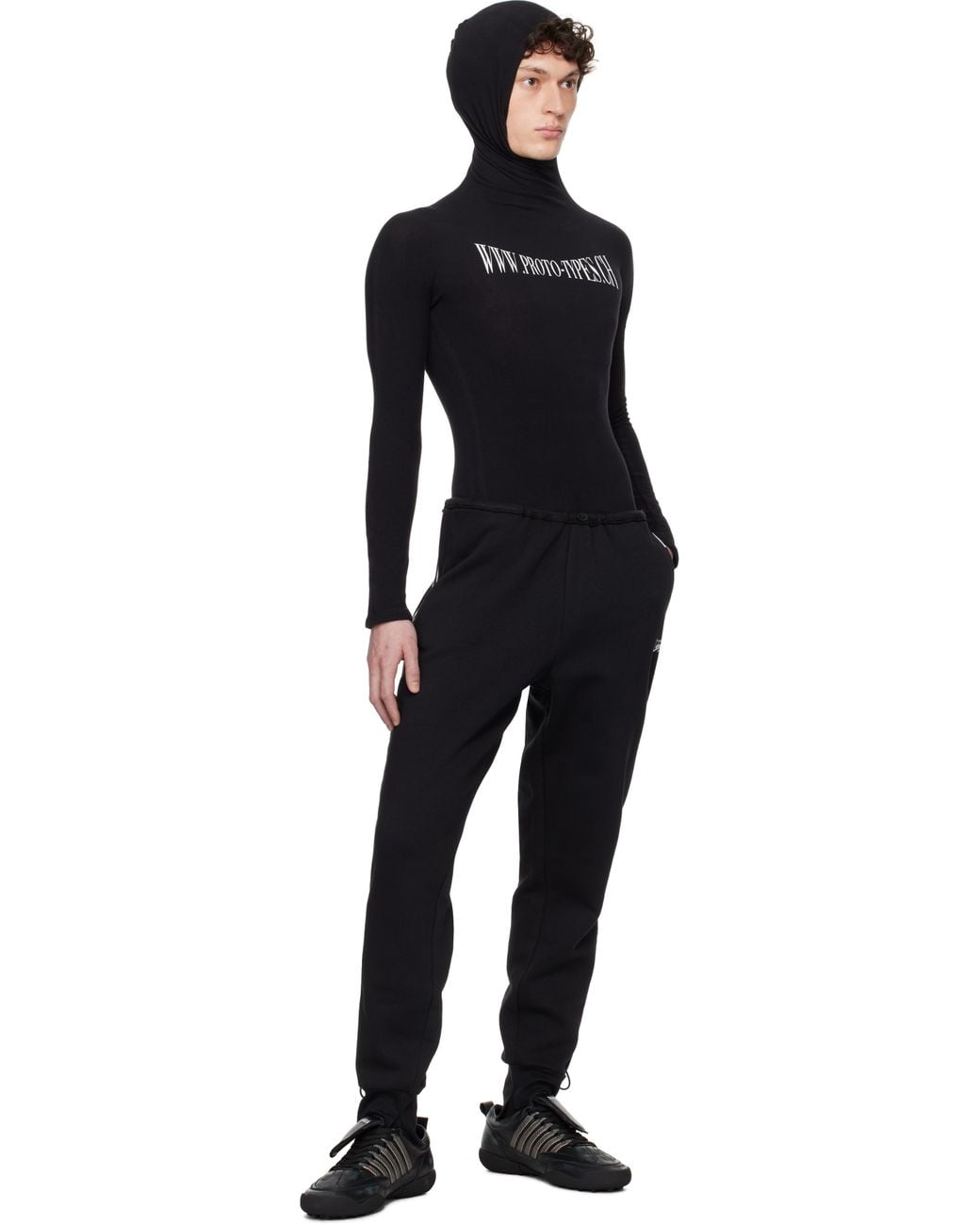 PROTOTYPES Black Toggle Track Pants for men