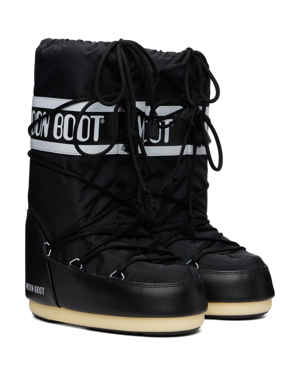 Moon Boot Black Icon Nylon Boots for men