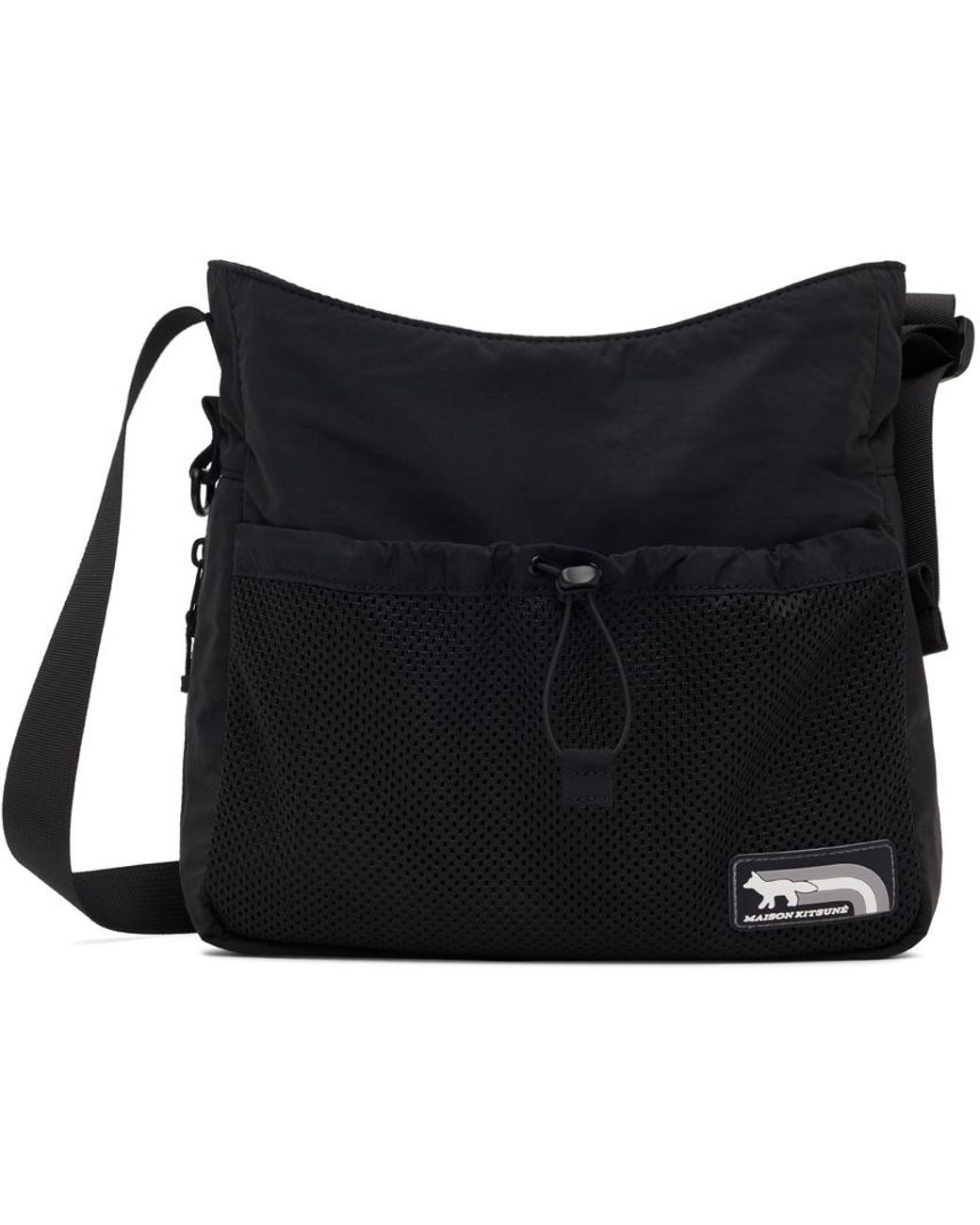 Maison Kitsuné Nylon Taffeta Flash Fox Messenger Bag in Maison Kitsuné Nylon Taffeta Flash Fox Messenger Bag in