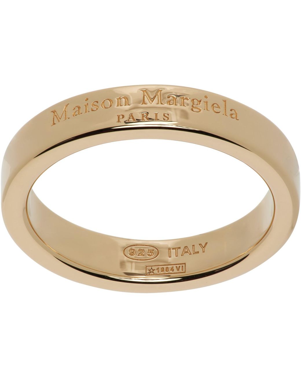 Maison Margiela Metallic Logo Reference Ring for men
