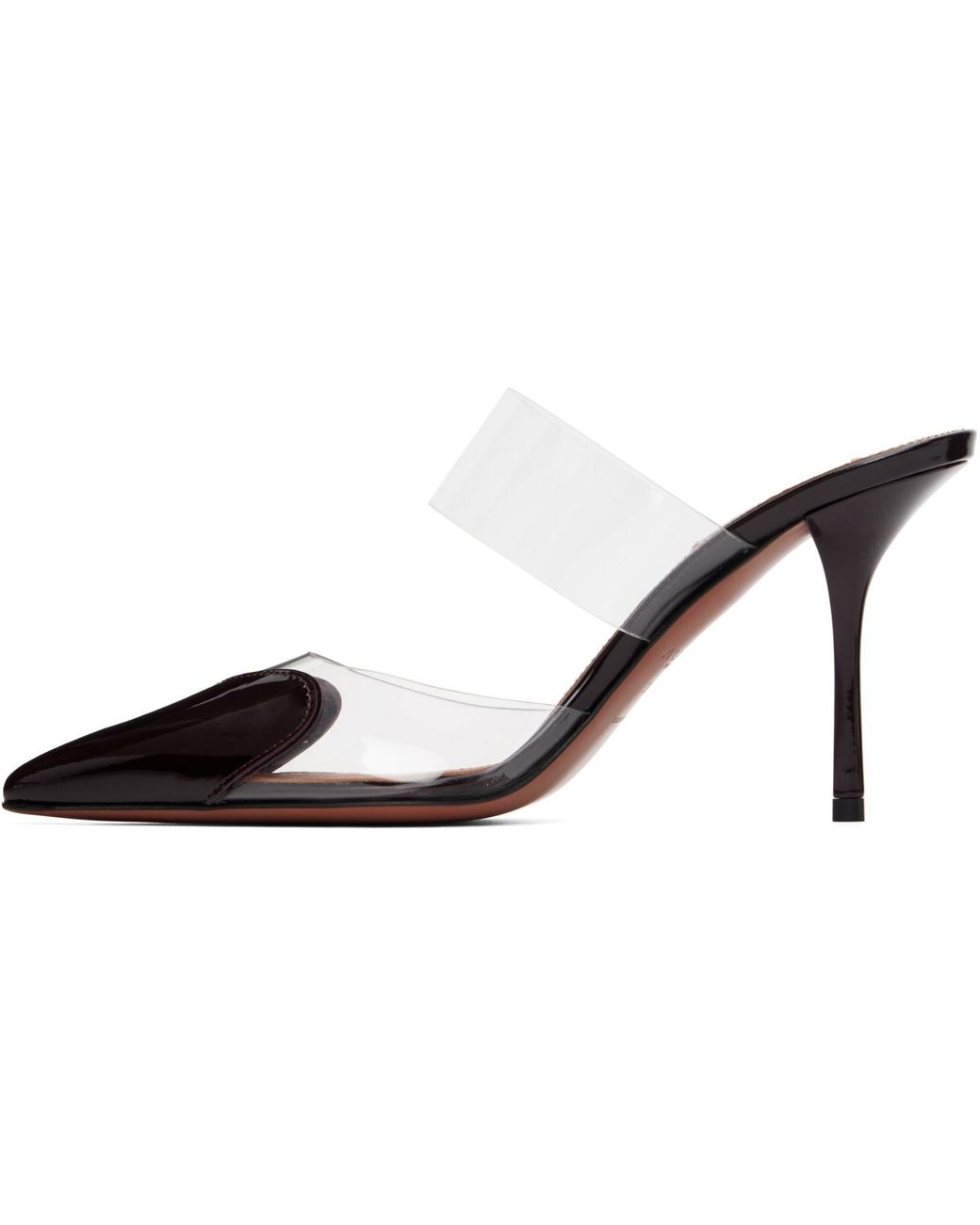 Alaïa Black Burgundy 'Le Cœur' Mule Heels