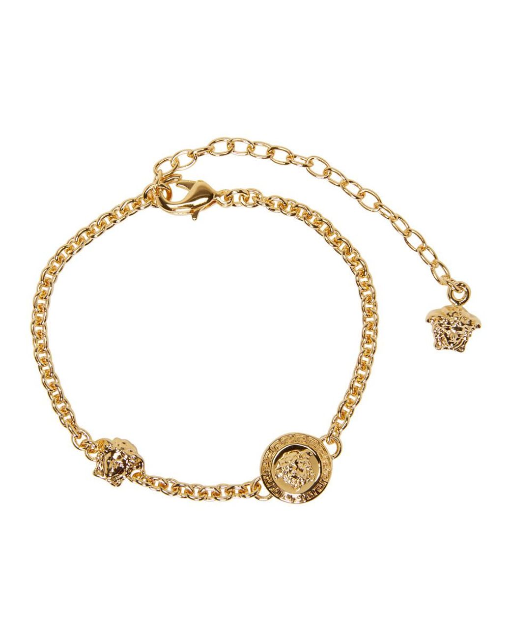 Versace Gold Medusa Anklet in Metallic Lyst