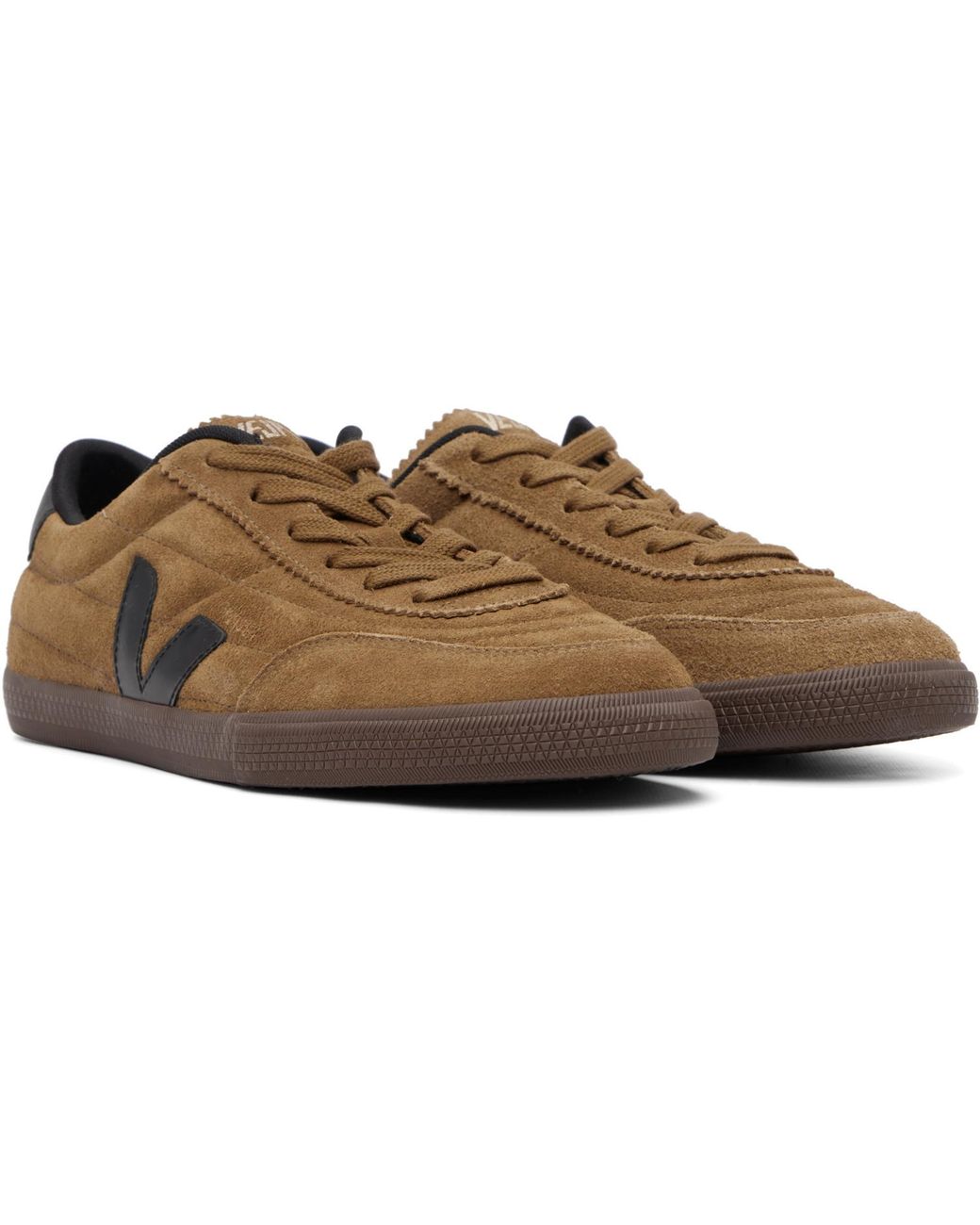 Veja Black Tan Panenka Suede Sneakers for men