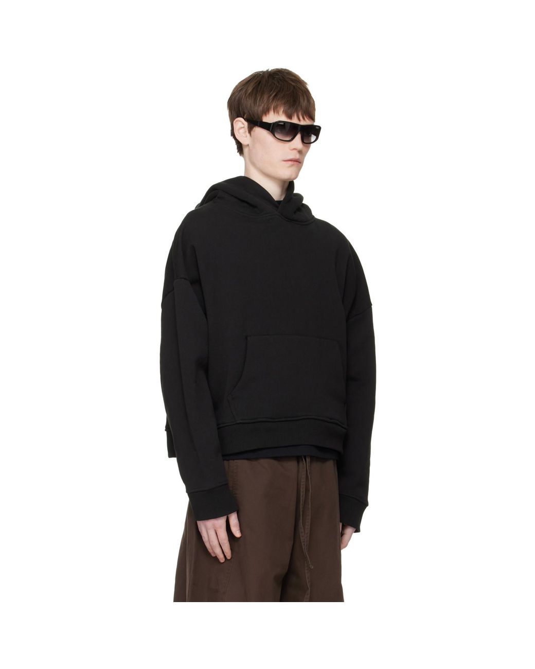 Entire studios Black Heavy Hoodie for men
