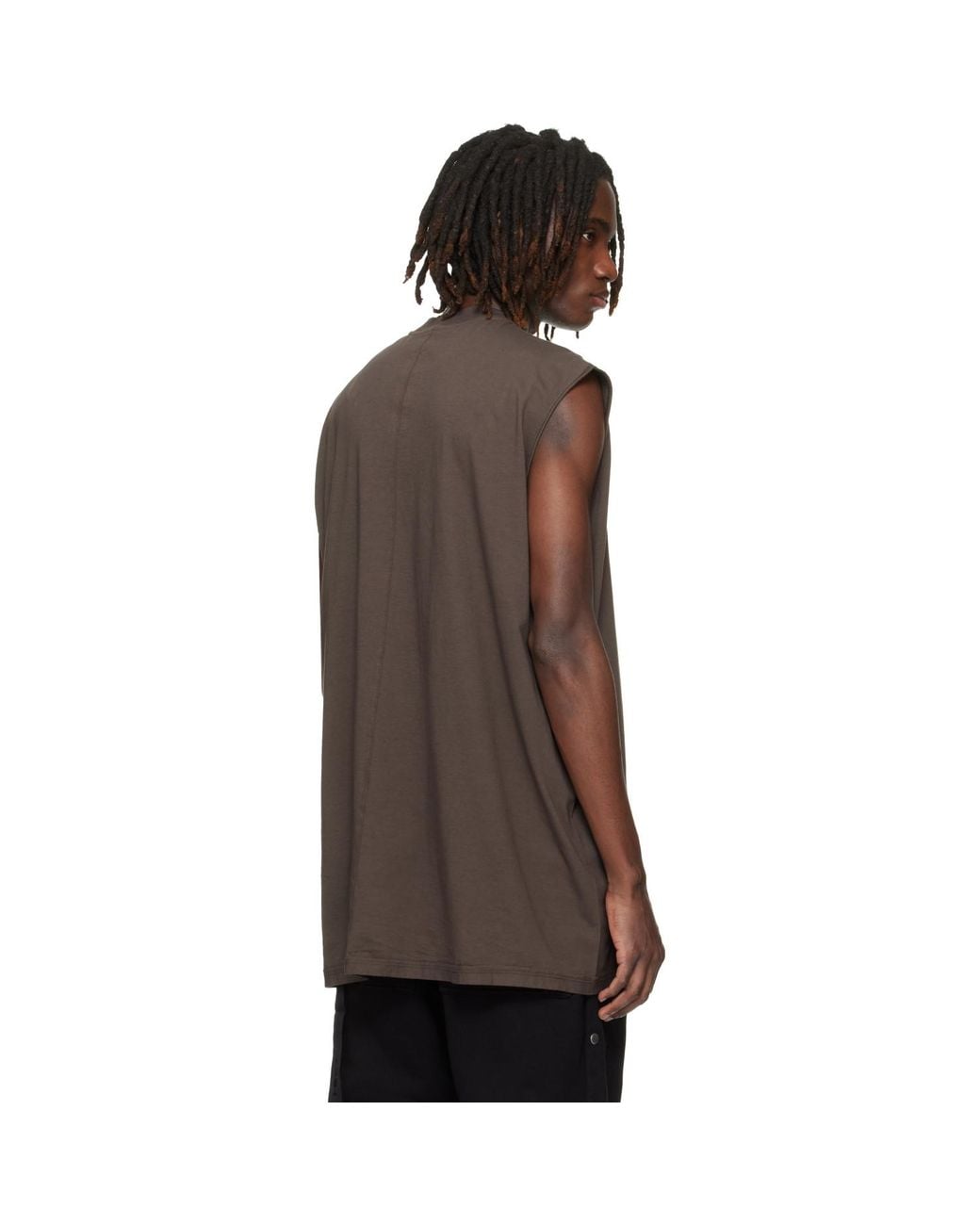 Rick Owens Brown Temple Tarp T-Shirt for men