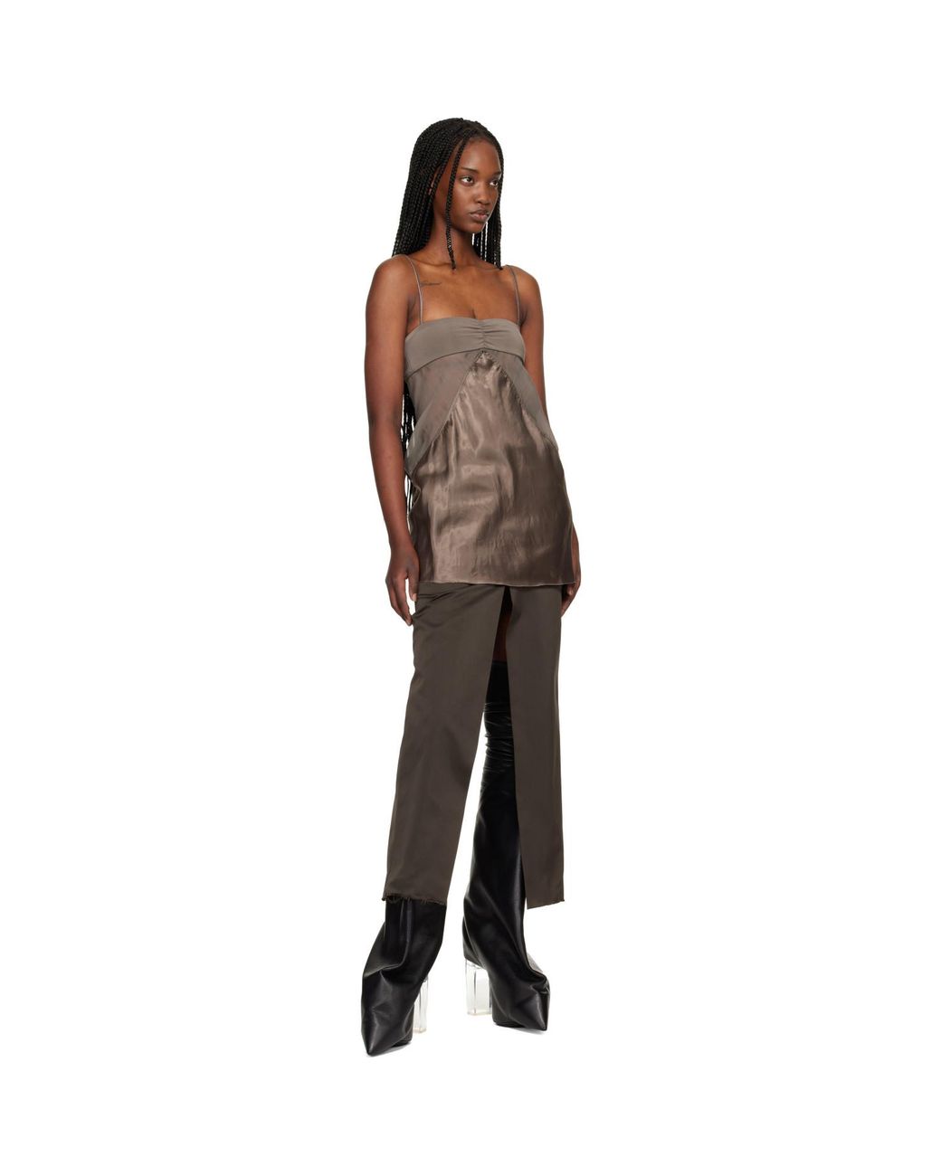 Rick Owens Black Temple Combo Slip Top