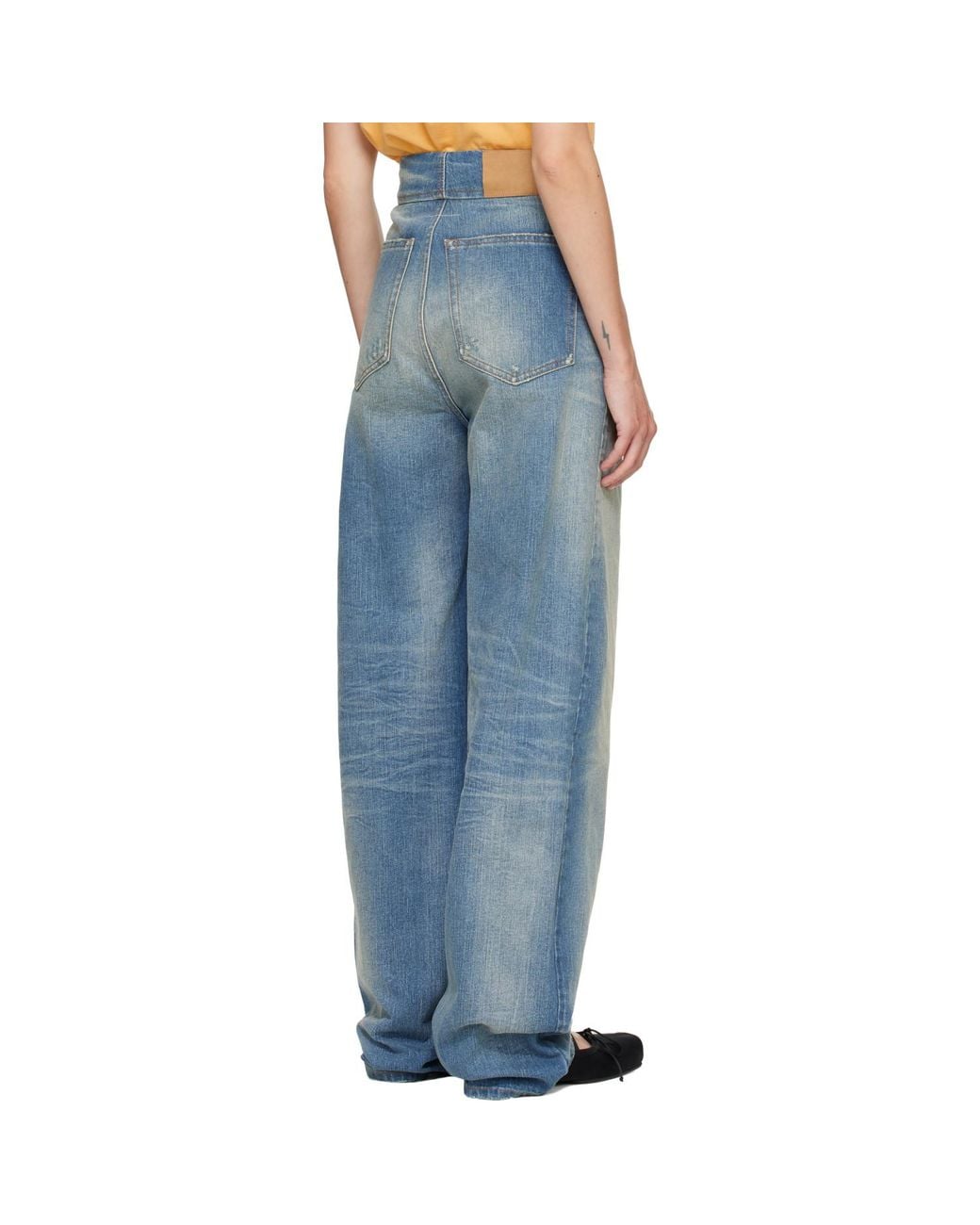 MM6 by Maison Margiela Blue Distressed Jeans