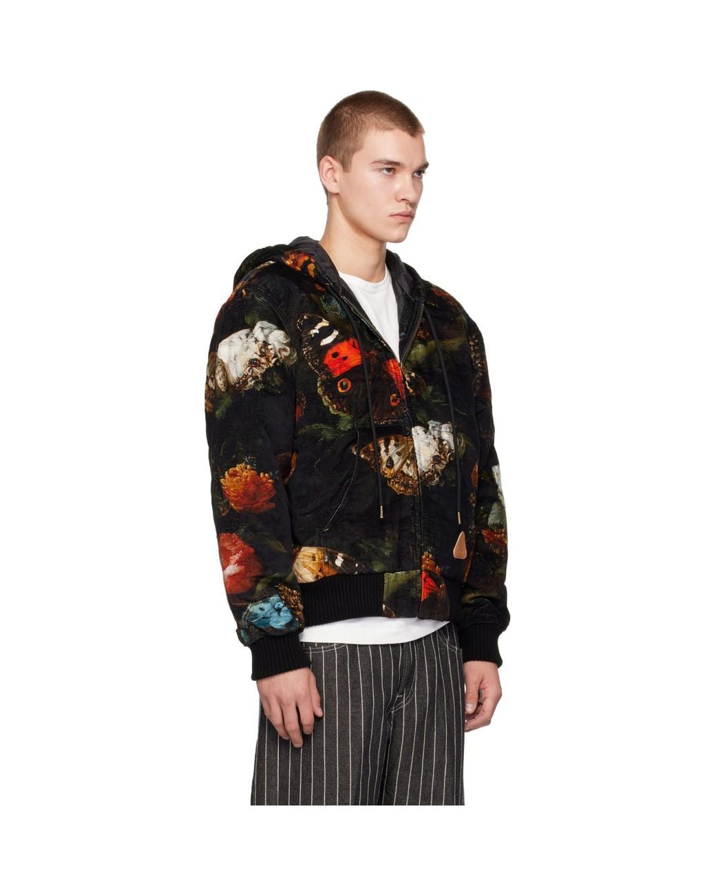 R13 Black Relaxed Workwear Jacket for men