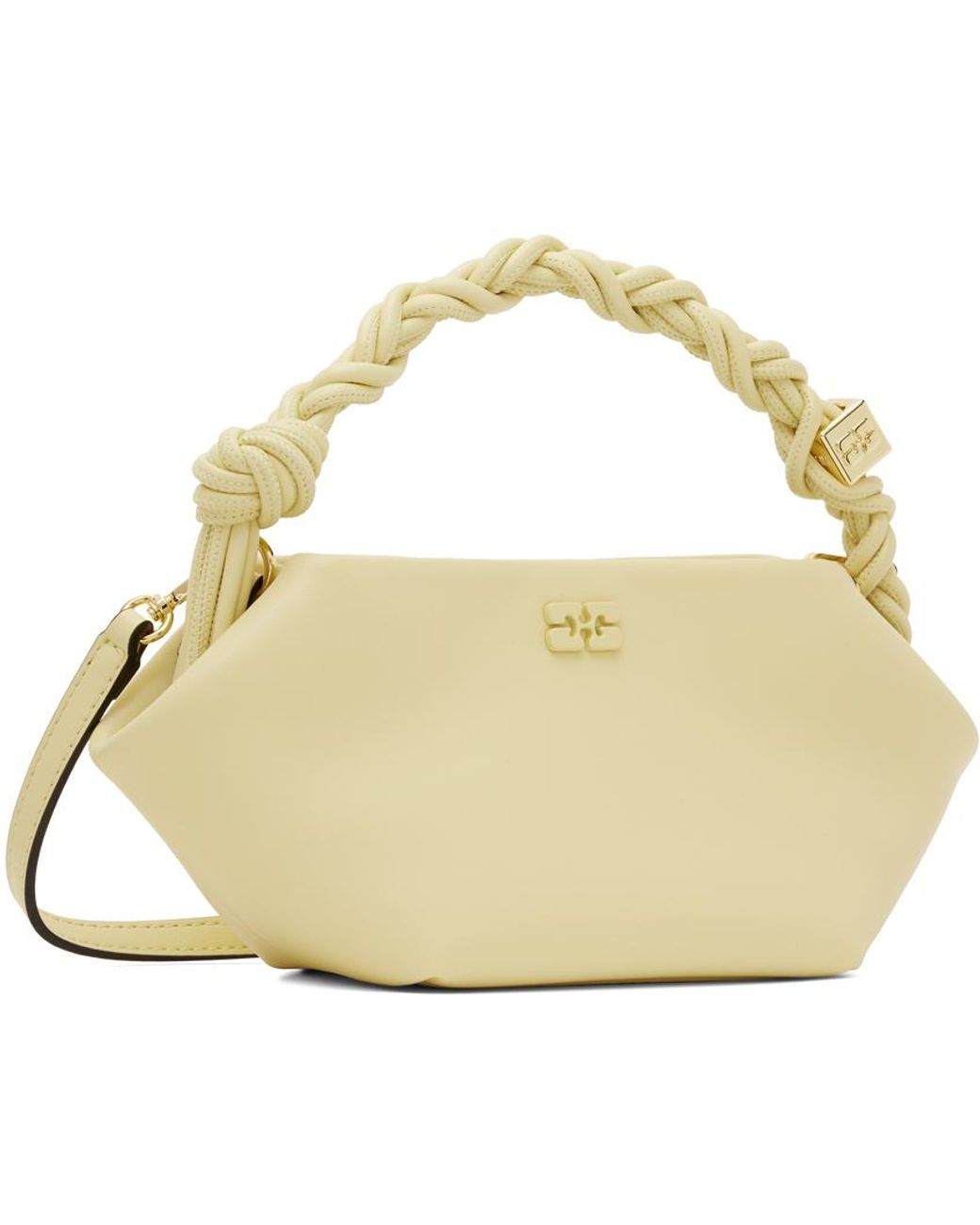 トートバッグ Ganni Bou' Mini Bag In Silver Leather Blend Ganni Bou Bag Mini Metallic Silver | BSTN Store