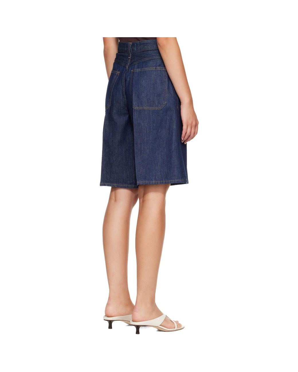 Agolde Blue Nolan Denim Shorts