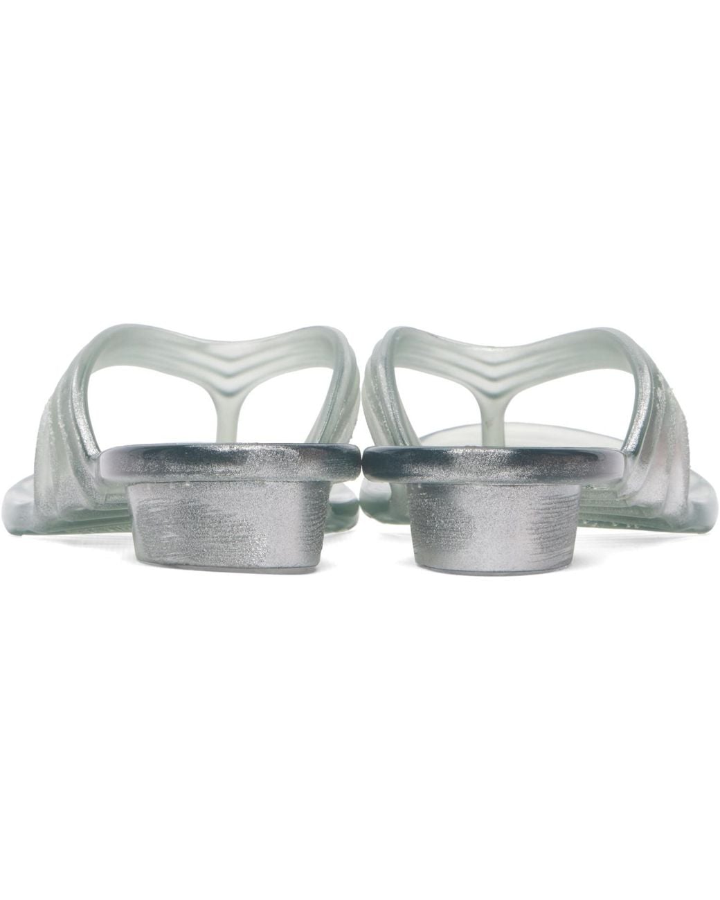 DIESEL Blue Transparent Melissa Edition Sculptural Flip-Flops
