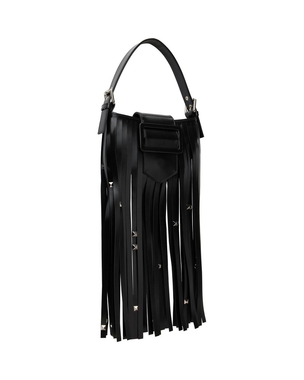 VAQUERA Black Mini Fringe Bag