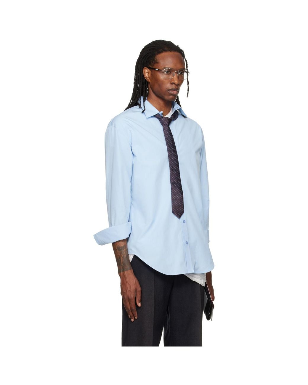 Balenciaga Blue Standard Shirt for men