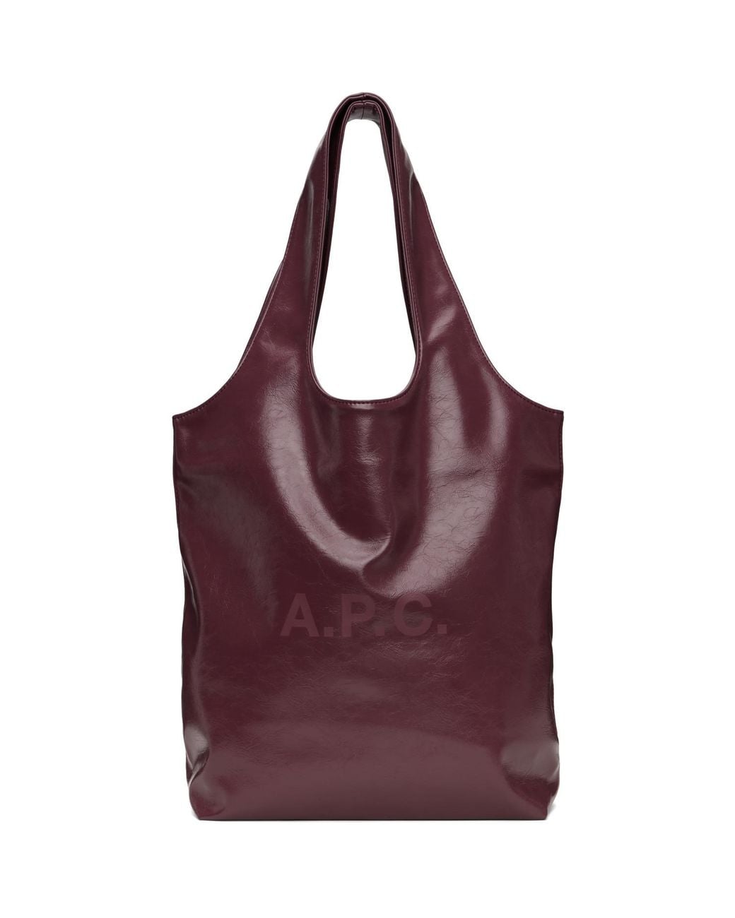 A.P.C. Purple Burgundy Ninon Small Tote