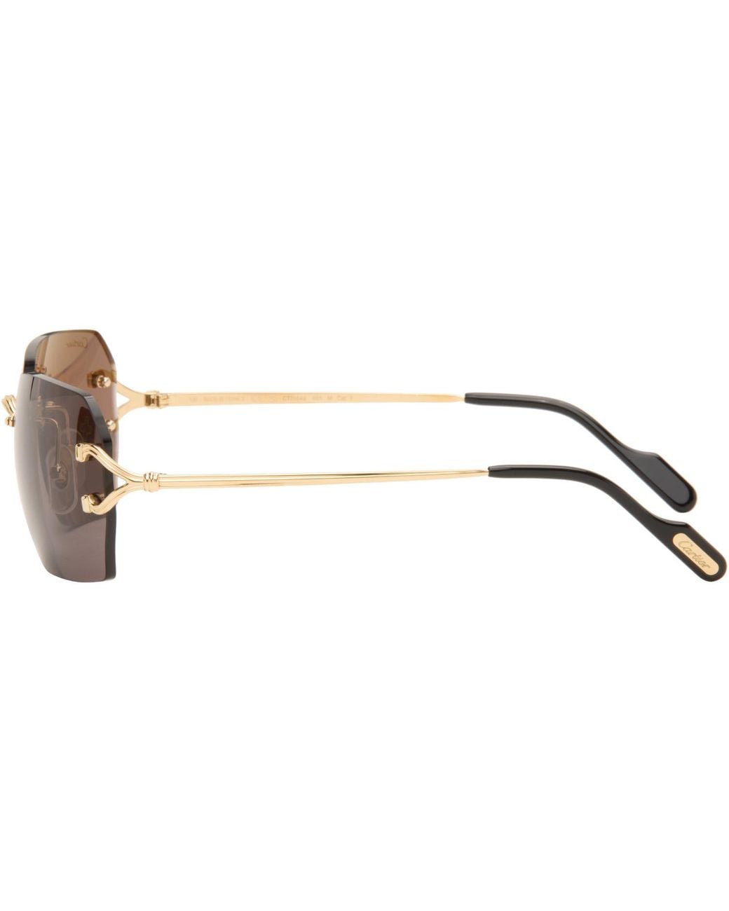 Cartier Brown Classic C Motif Sunglasses for men