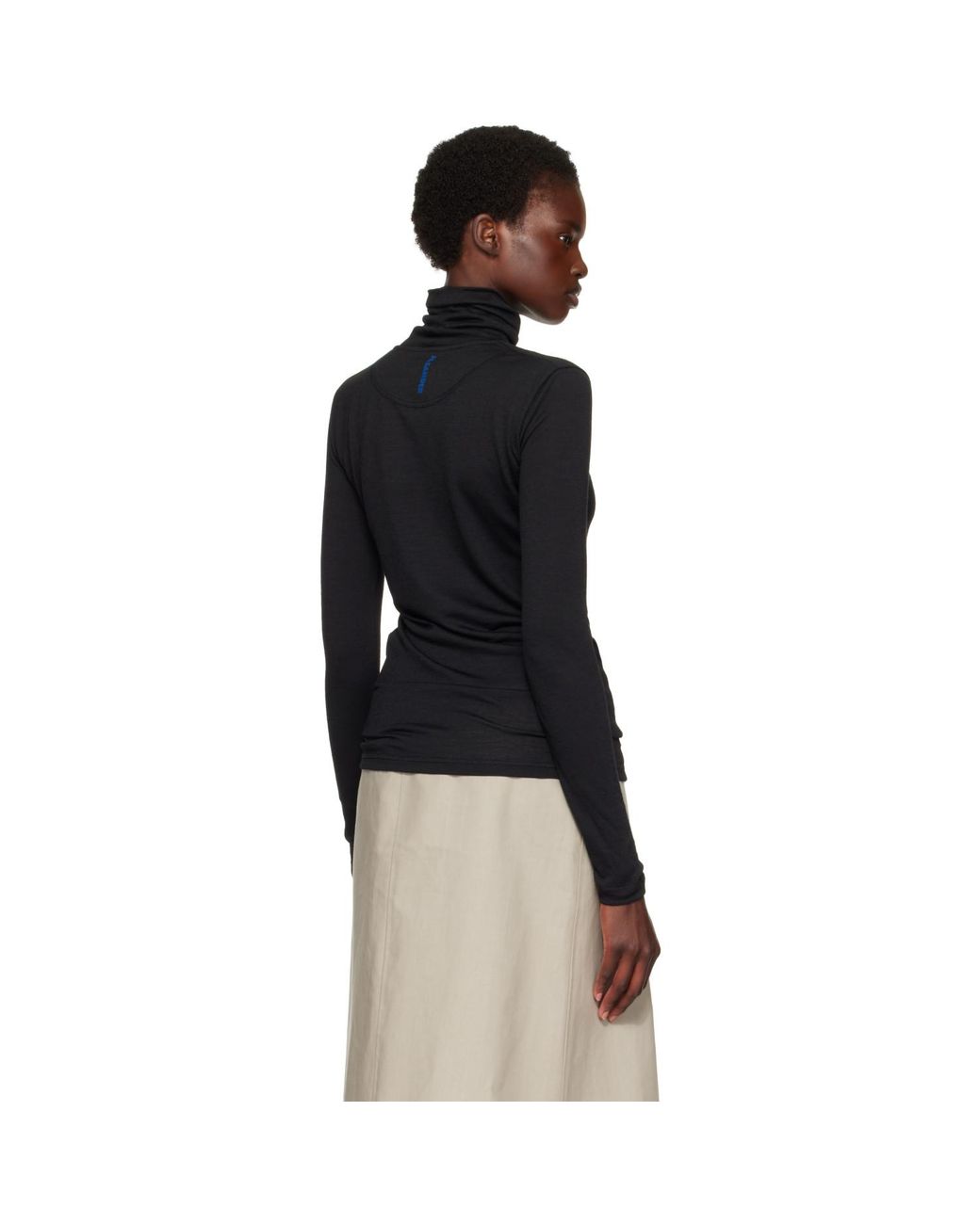 Jil Sander Black Wool Turtleneck