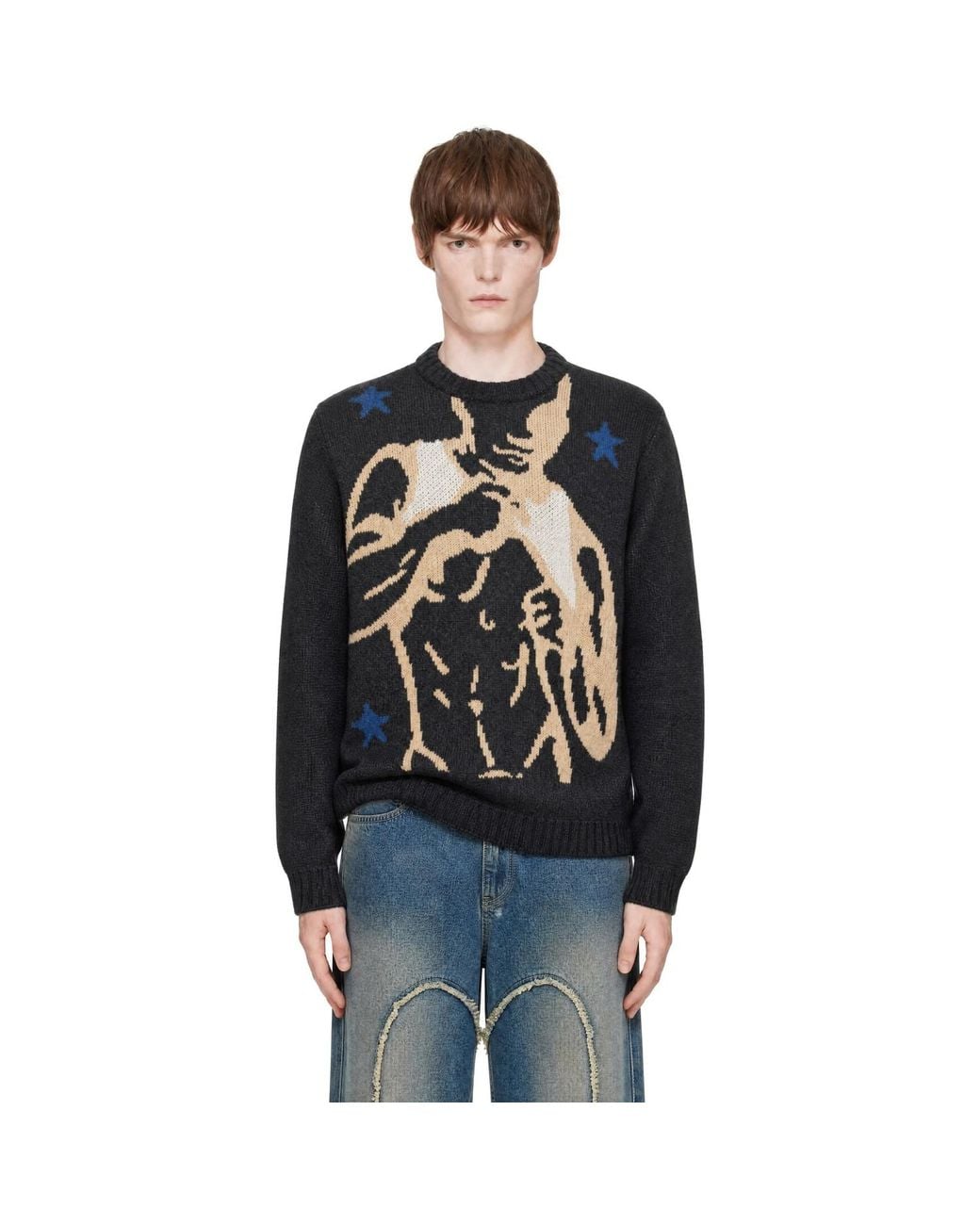 Carne Bollente Black Soft Top Sweater for men
