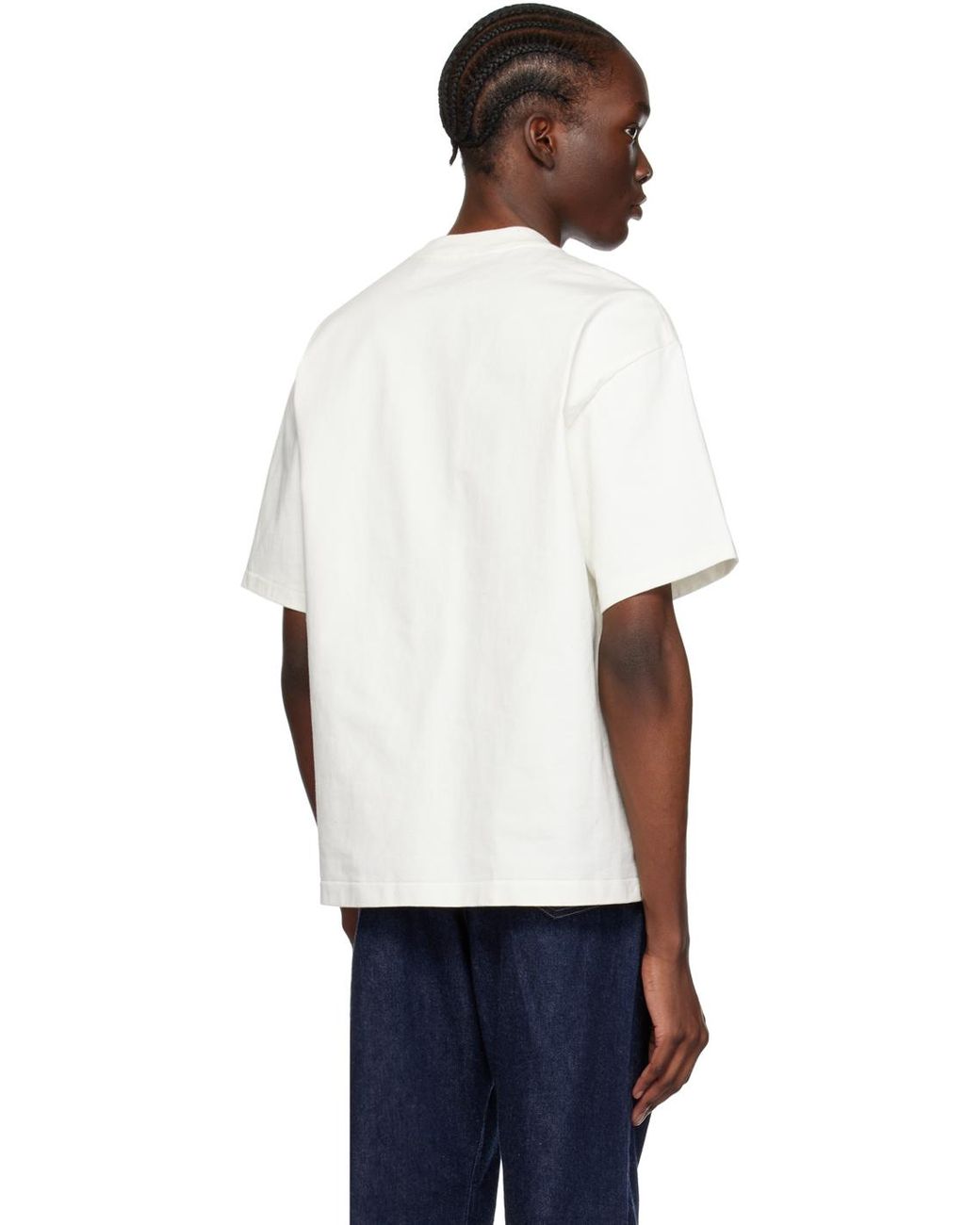 AURALEE Stand-up T-shirt in White for Men | Lyst Canada
