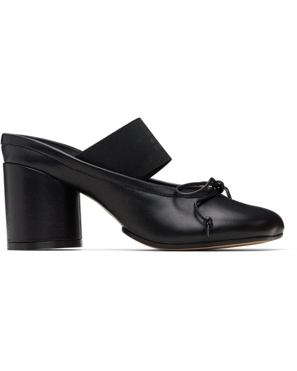 MM6 by Maison Margiela Black Anatomic Numeric Heels