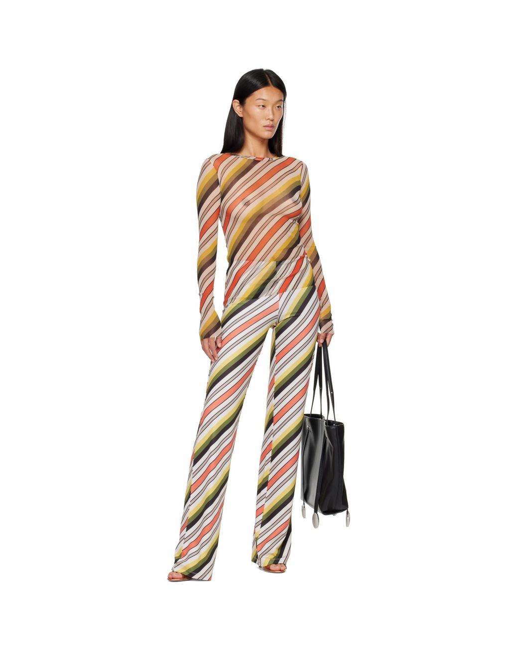 Jean Paul Gaultier Multicolor 'the Retro Stripe' Trousers