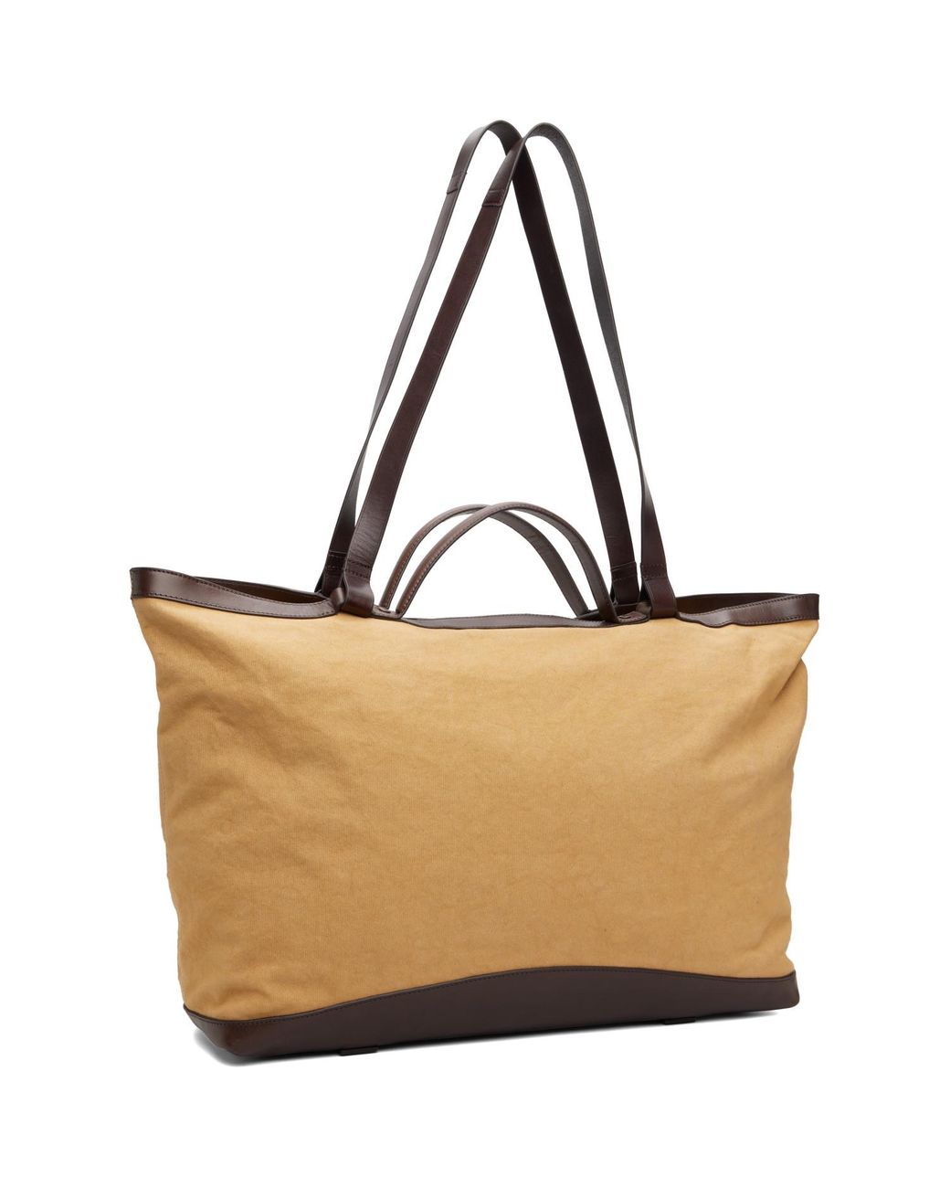 Dries Van Noten Brown Khaki & Canvas Tote for men