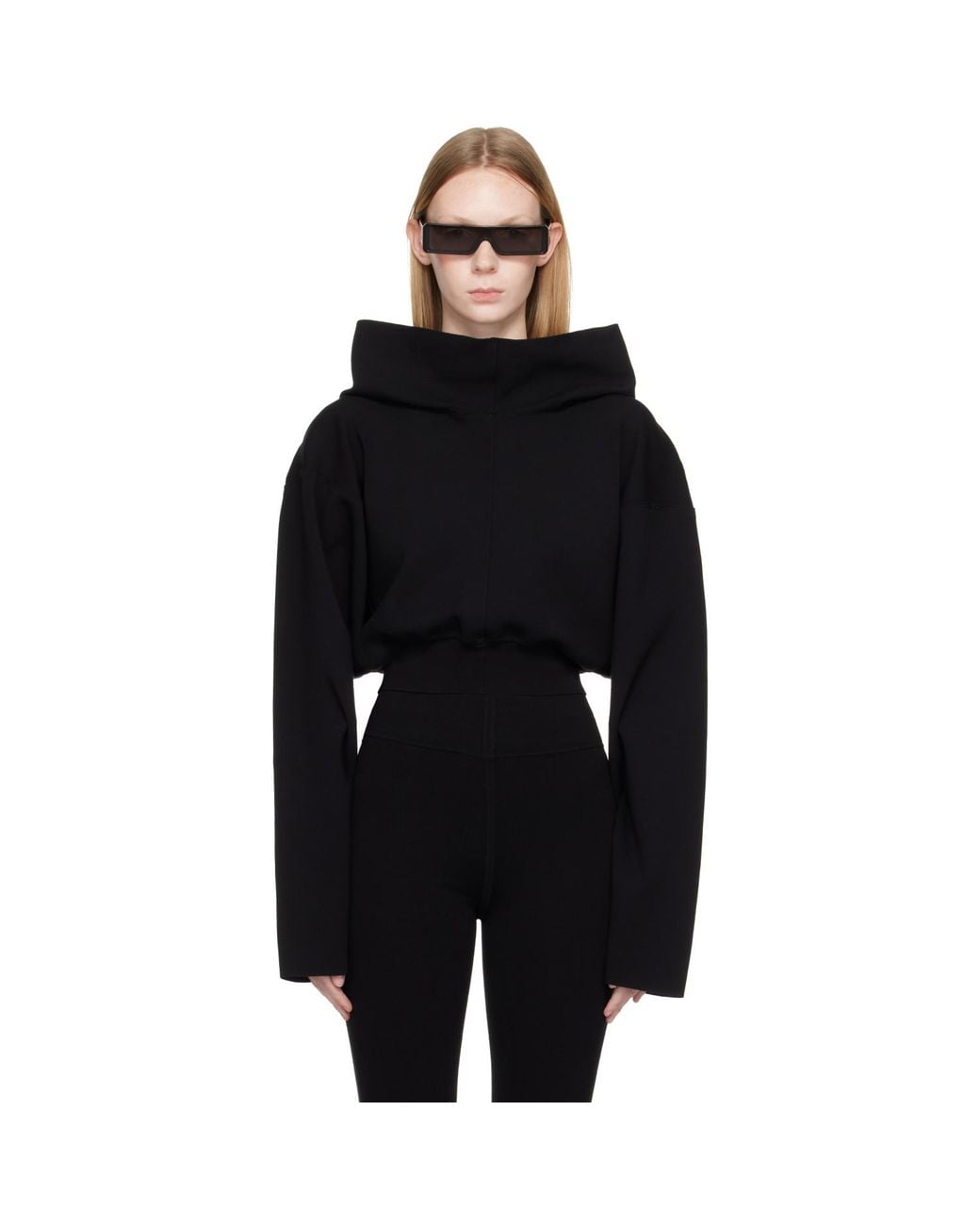 Rick Owens Black Tower Pull Hoodie