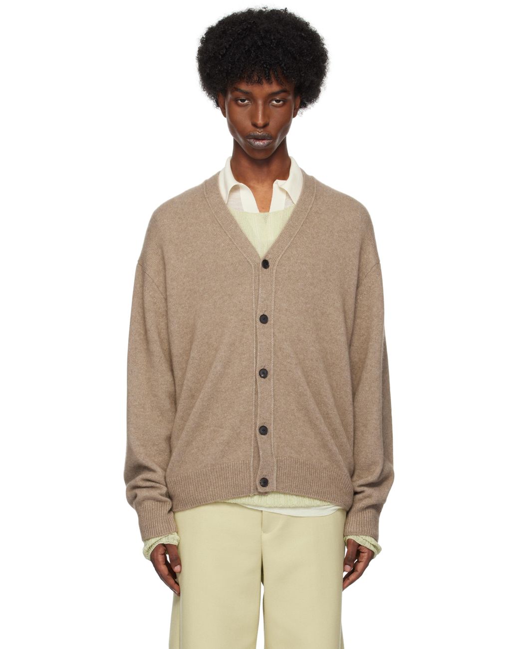 AURALEE Baby Cashmere Knit Cardigan for Men | Lyst