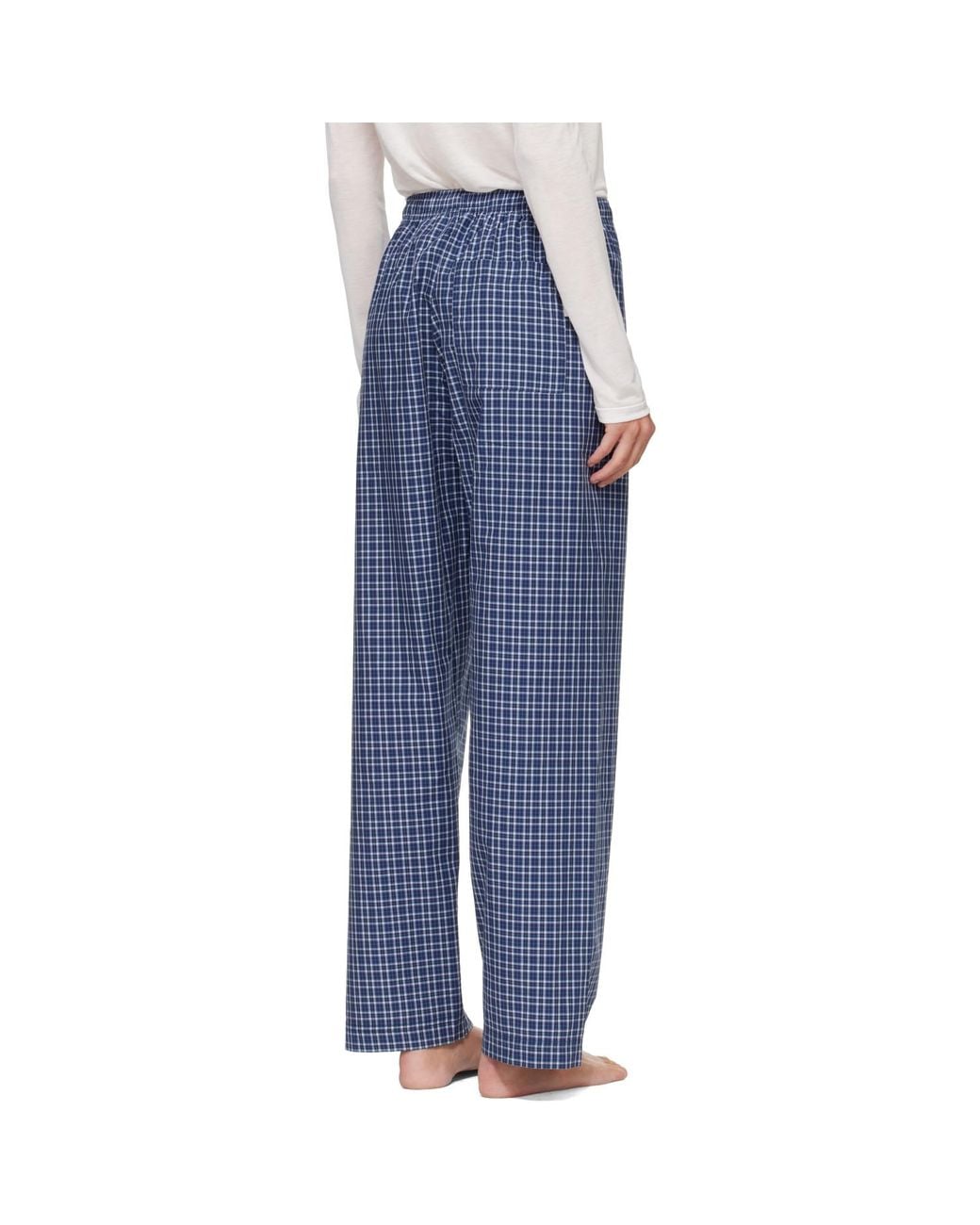 Tekla Blue Fine Twill Pyjama Pants
