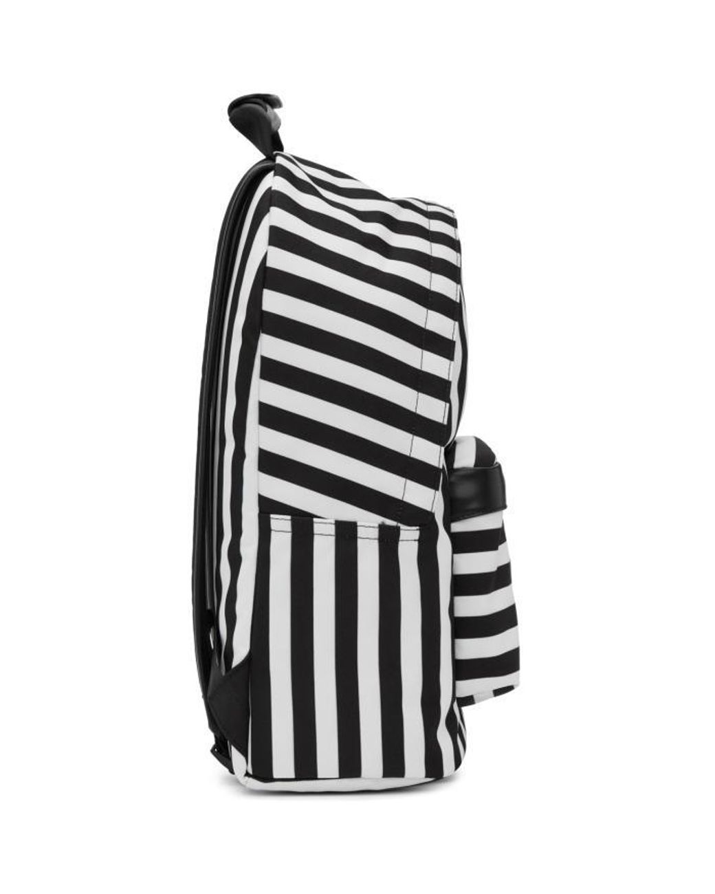 Ami Paris Black White Striped Backpack Lyst