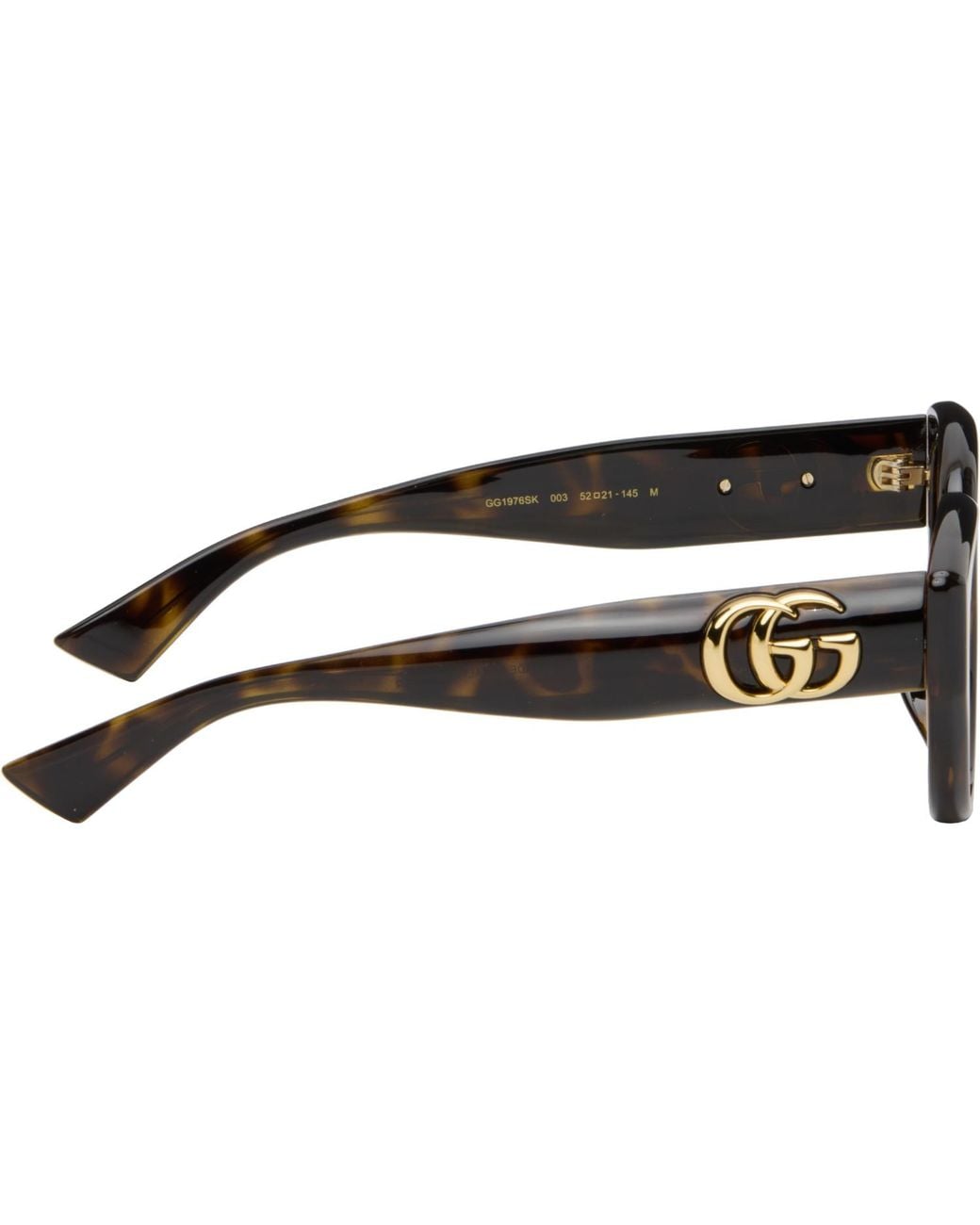 Gucci Black Low Nose Bridge Fit Sunglasses