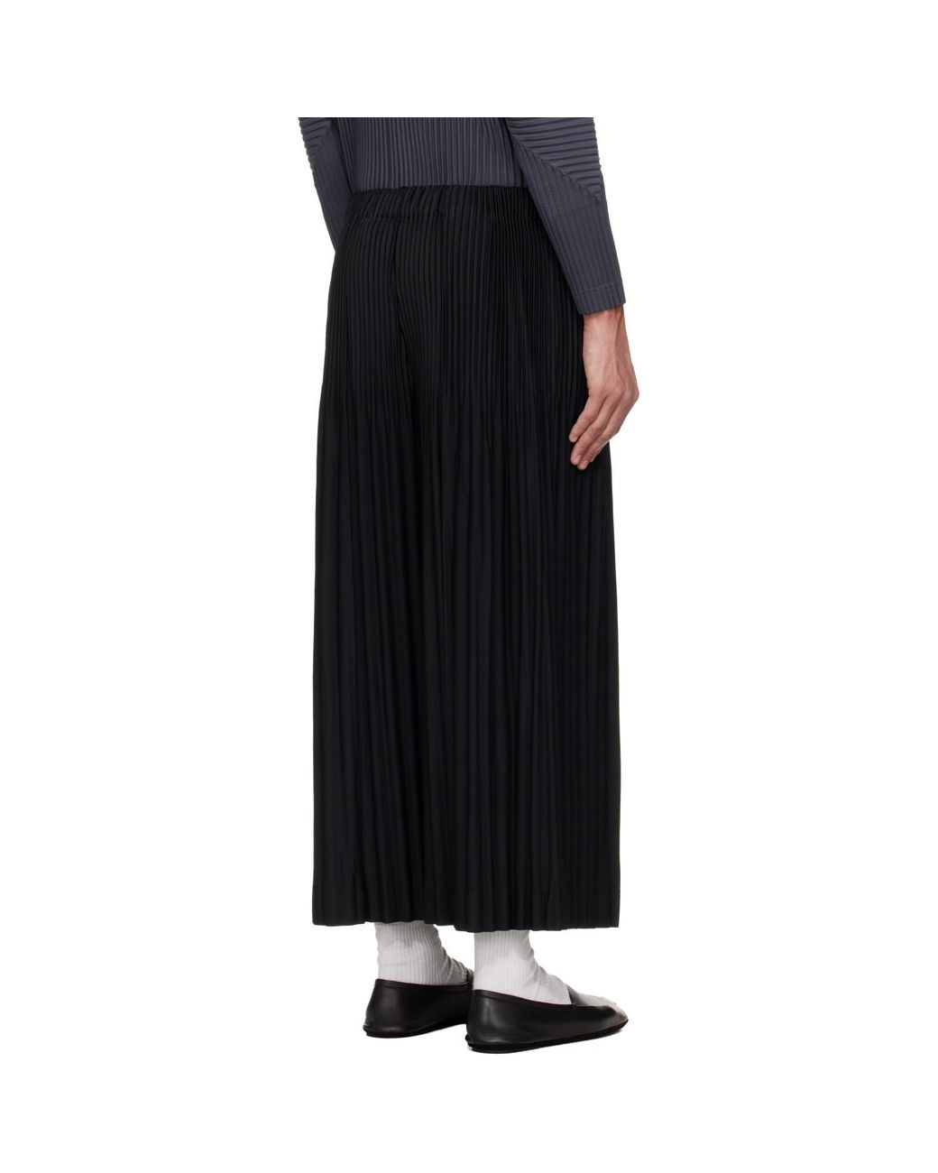 Homme Plissé Issey Miyake Black Monthly Colors December Trousers for men