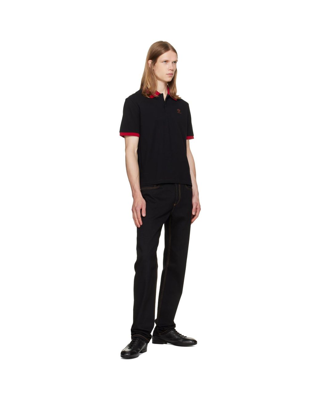 Versace Black Tapered Jeans for men