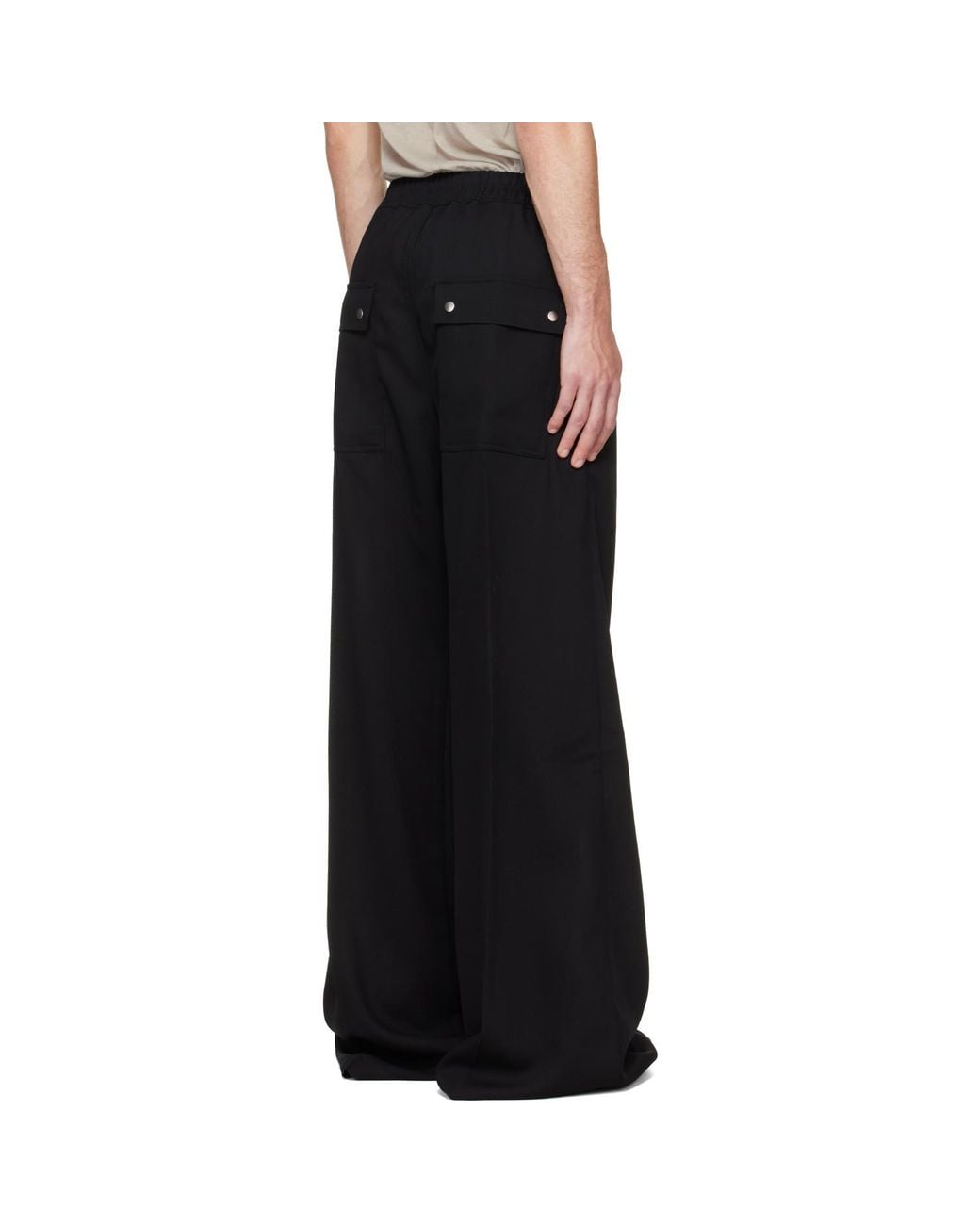 Rick Owens Black Tower Wide Bela Trousers for men