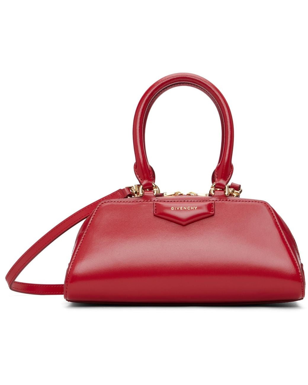 Givenchy Red Mini Antigona East-West Bag