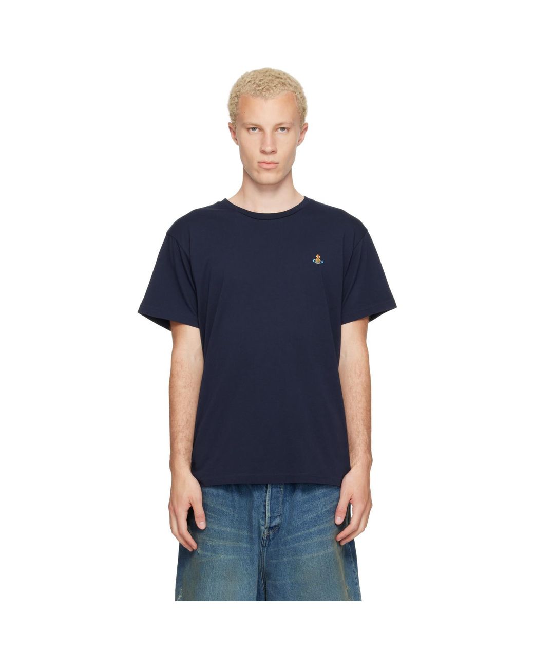 Vivienne Westwood Blue Classic Orb T-Shirt for men