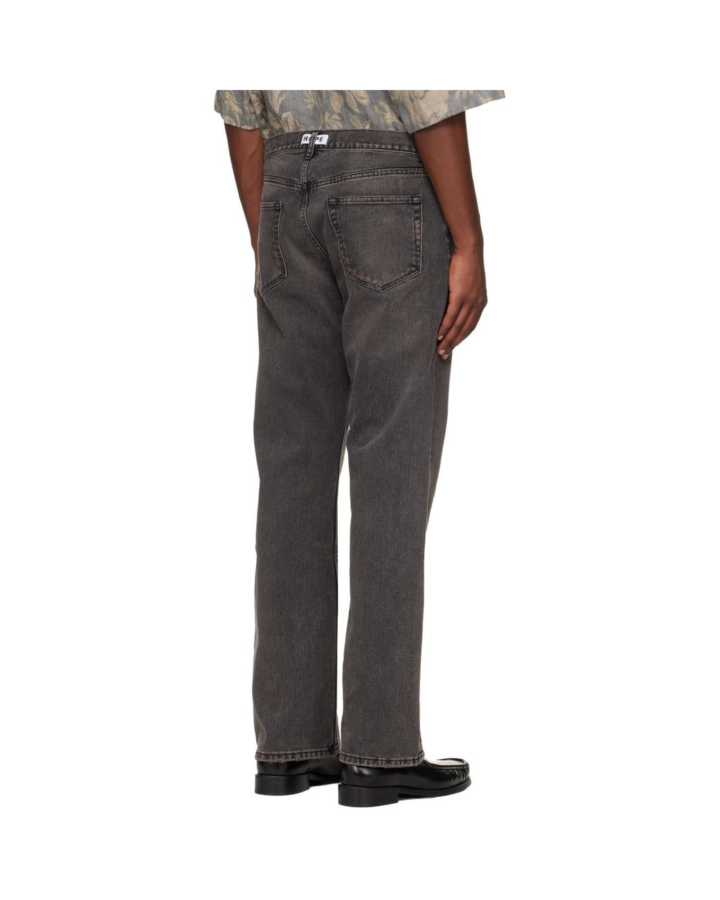 Hope Black Relaxed Bootcut Jeans for men
