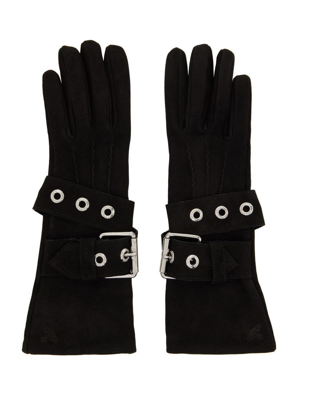 Vivienne Westwood Black Belt Buckle Gloves