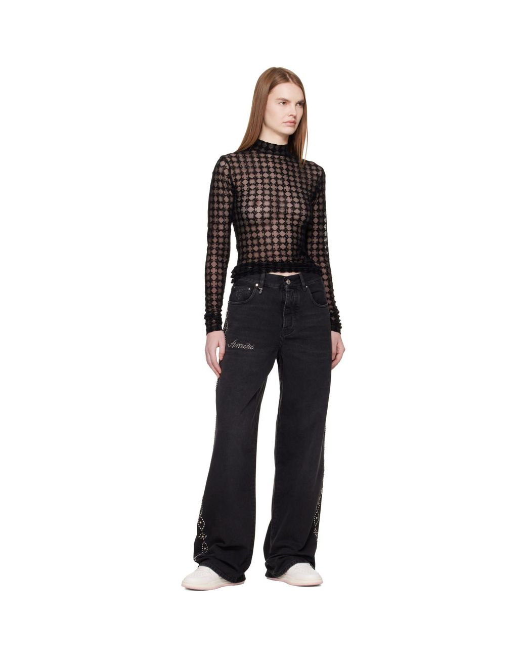 Amiri Black Ma Quad Flocked T-Shirt