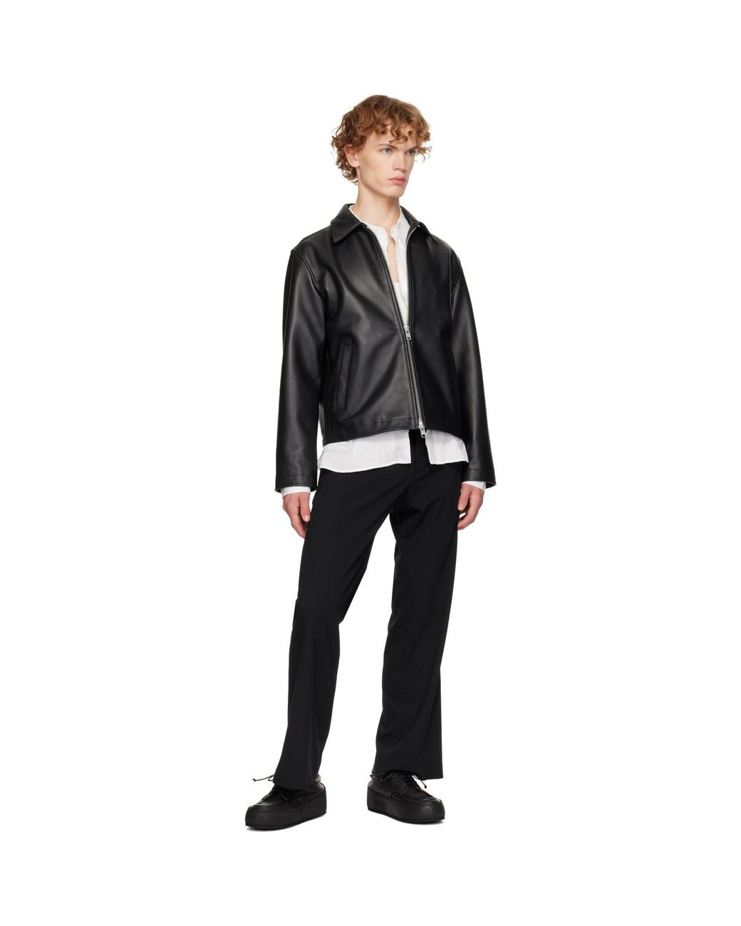 Marsèll Black Cassapana Pebbled Leather Sneakers for men