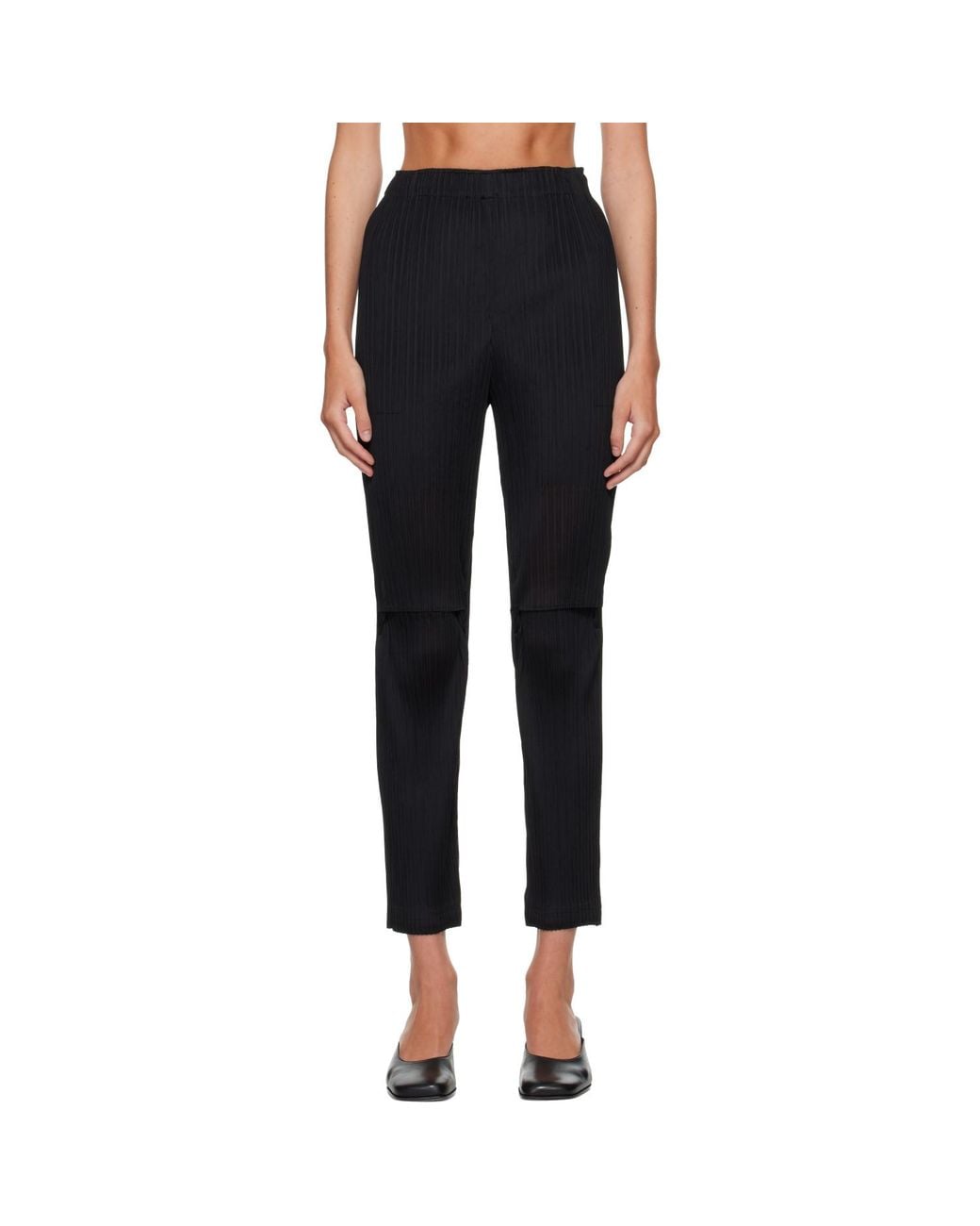 Issey Miyake Blue Sheer Split Pleats Trousers
