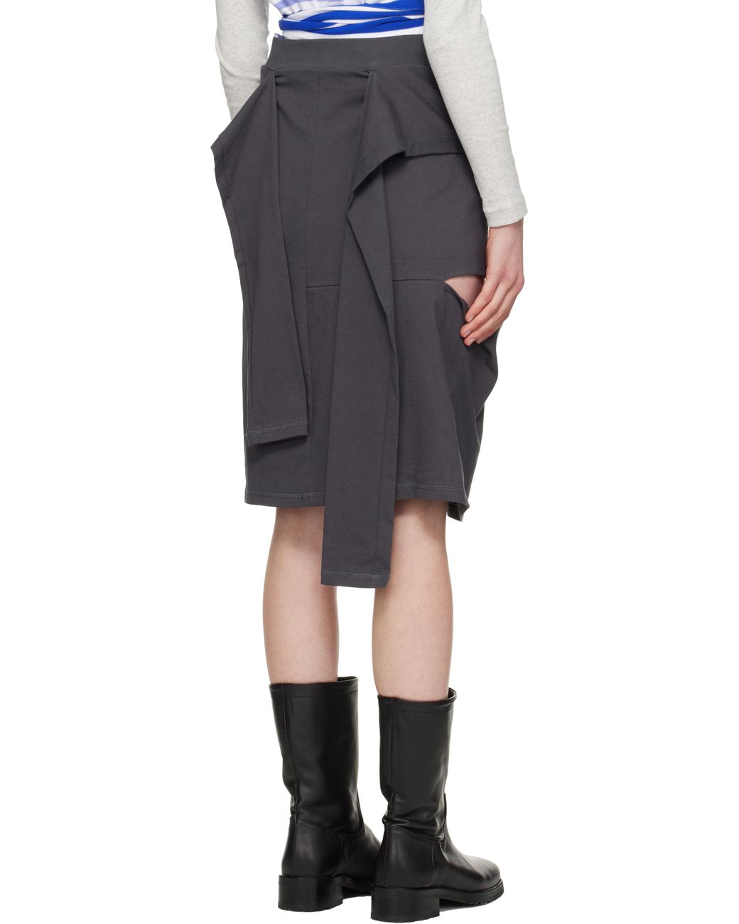 OPEN YY Yy Hug & Heart Cutout Midi Skirt in Black | Lyst UK